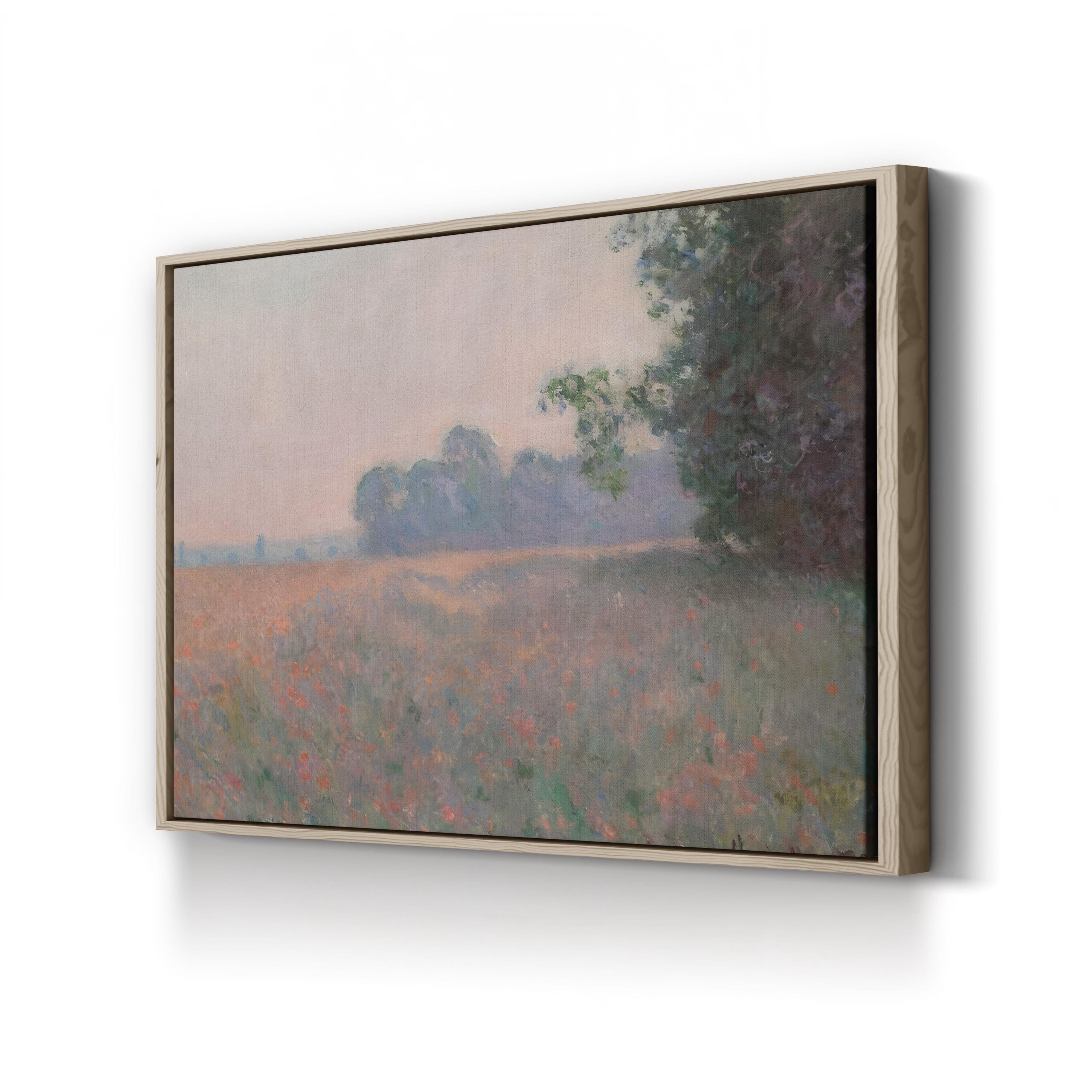 Oat Field with Poppies, 1890 – Impressionist Landscape Wall Art by Claude Monet