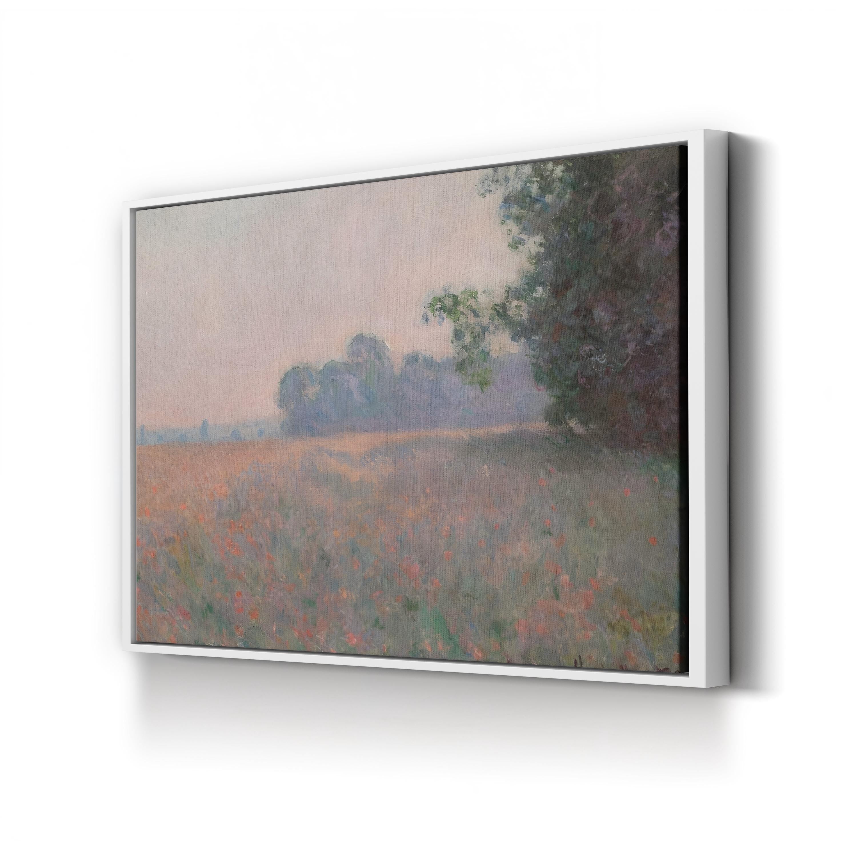 Oat Field with Poppies, 1890 – Impressionist Landscape Wall Art by Claude Monet