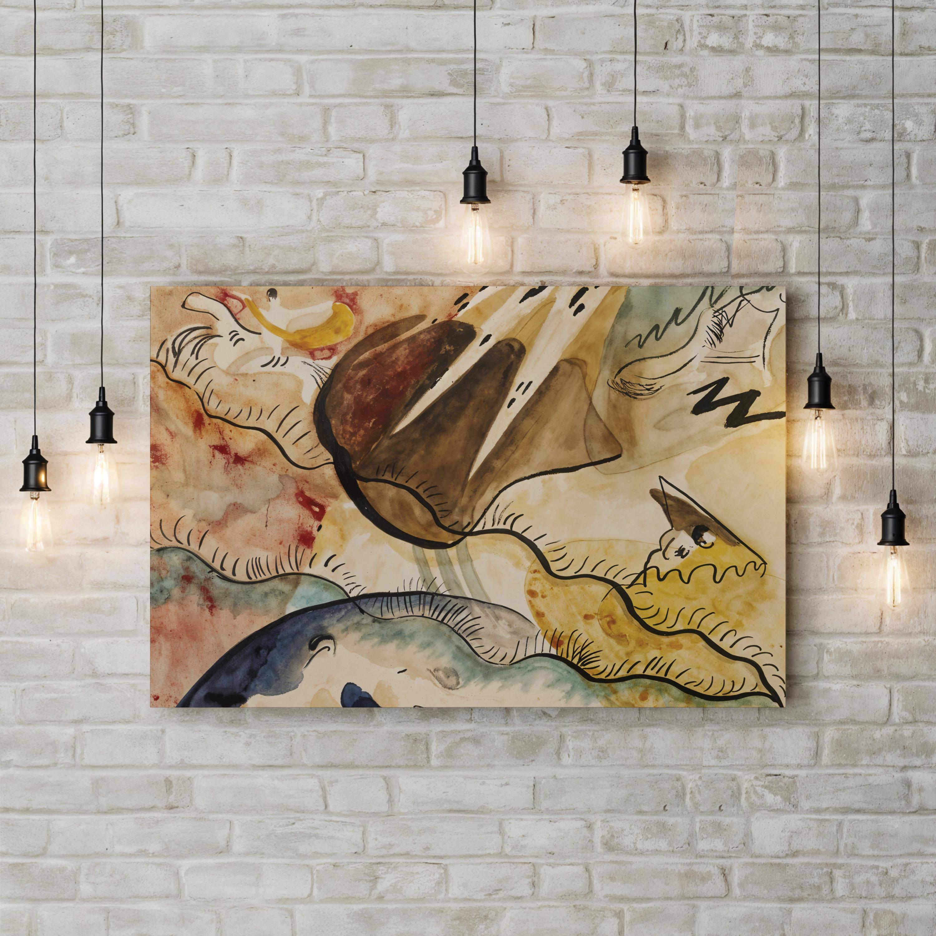 Rain Landscape Wall Art – Kandinsky 1911 Abstract Nature Artwork