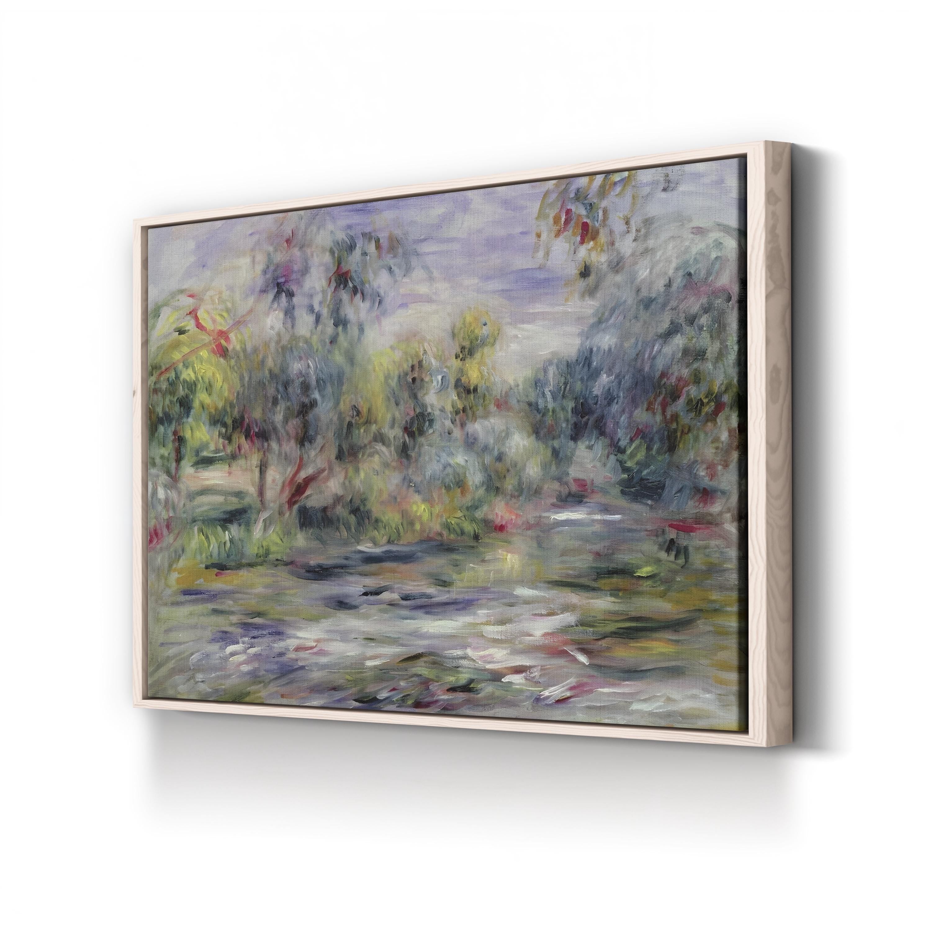 Tranquil Blue River Canvas Print – Serene Nature Landscape Wall Art