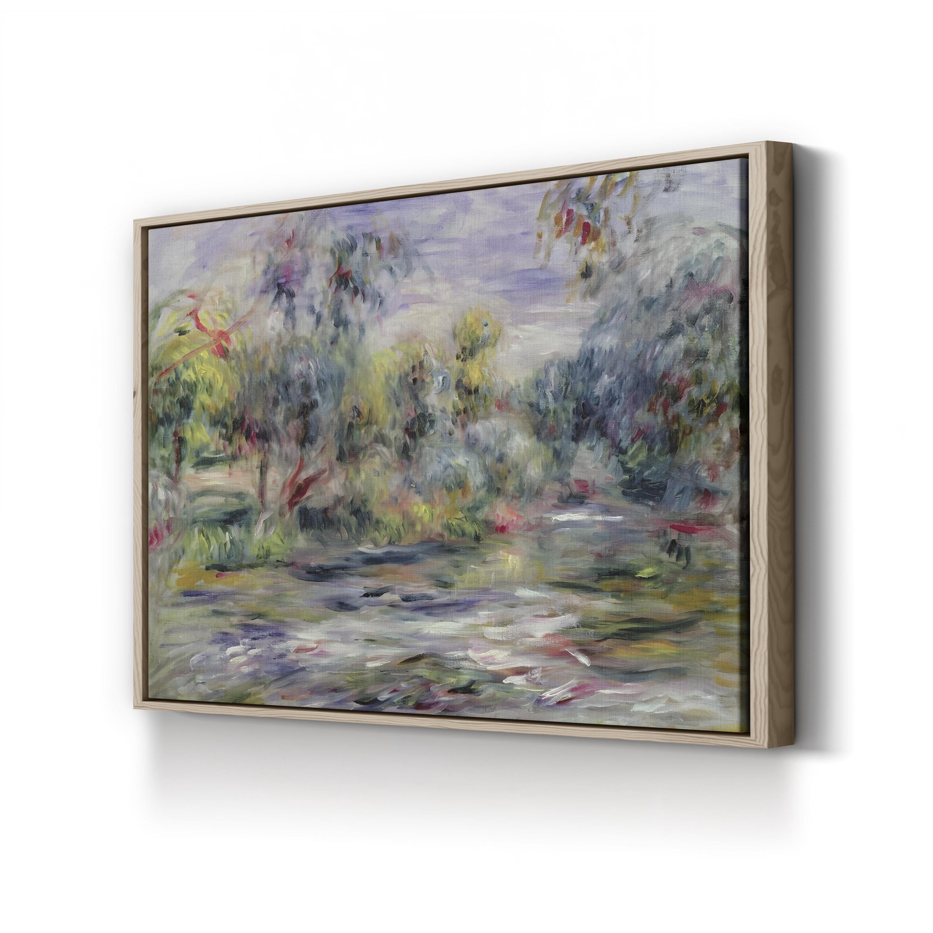Tranquil Blue River Canvas Print – Serene Nature Landscape Wall Art