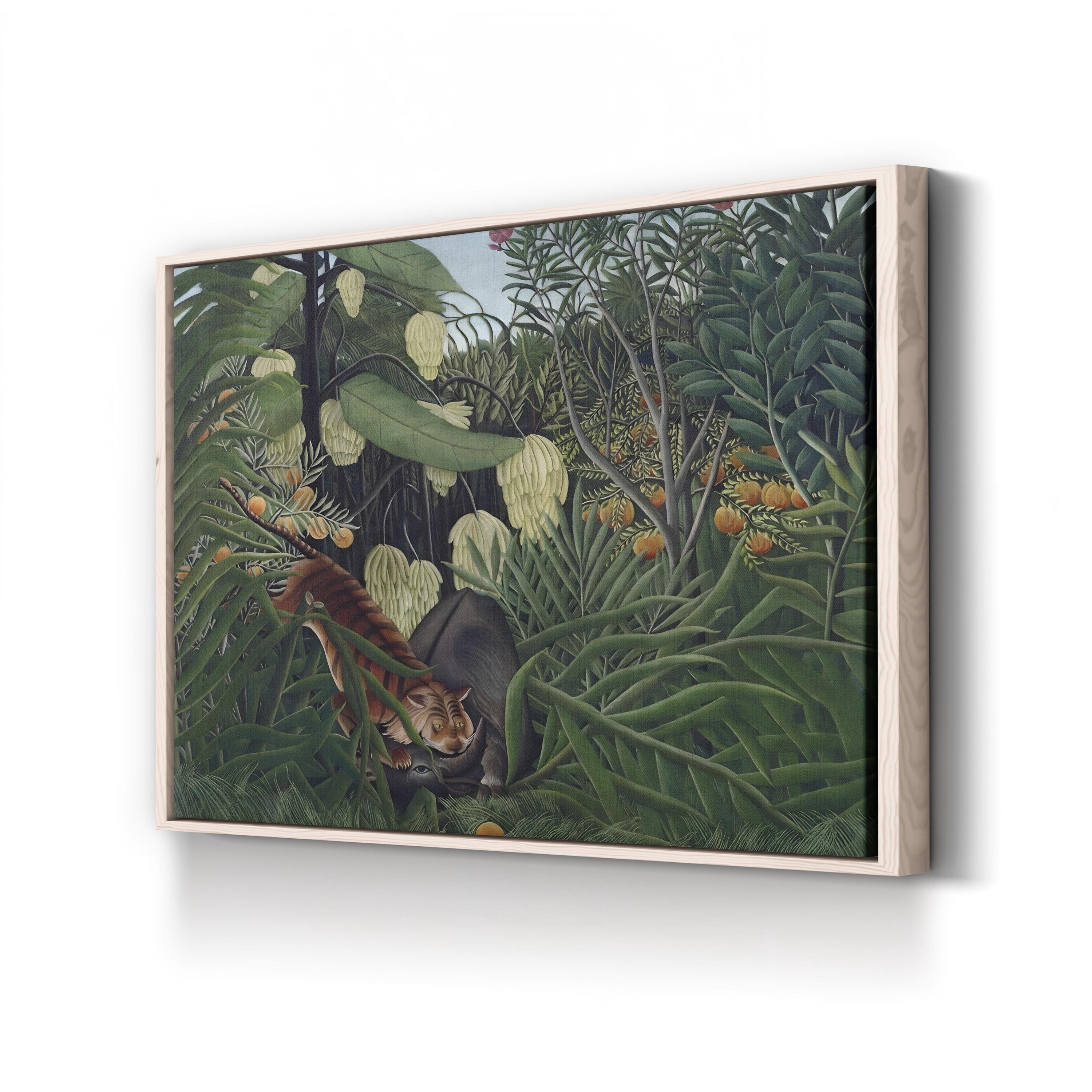 Rousseau’s Jungle I Wall Art by Henri Rousseau – Exotic Tropical Forest Canvas