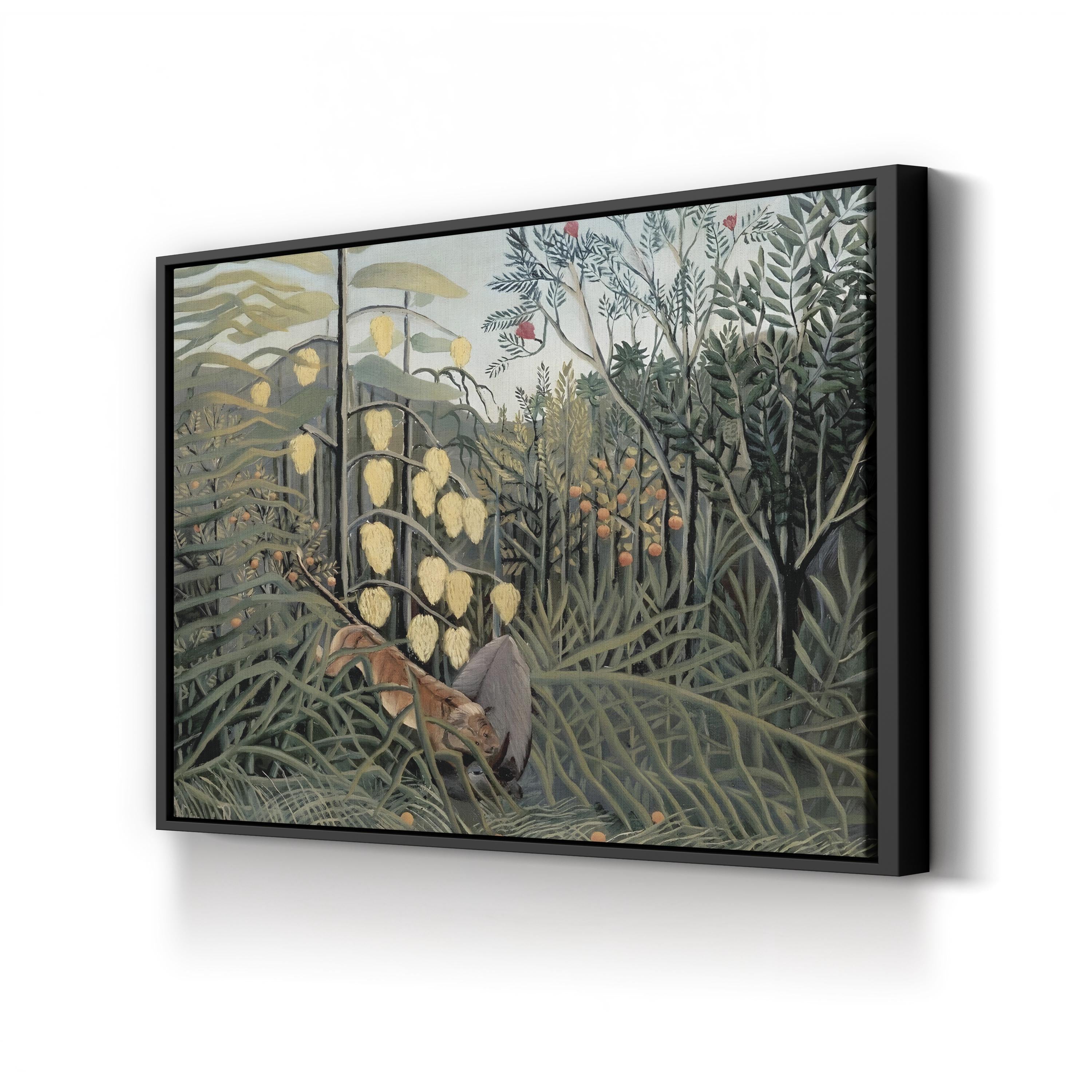 Rousseau’s Jungle II Wall Art by Henri Rousseau – Exotic Botanical Jungle Canvas