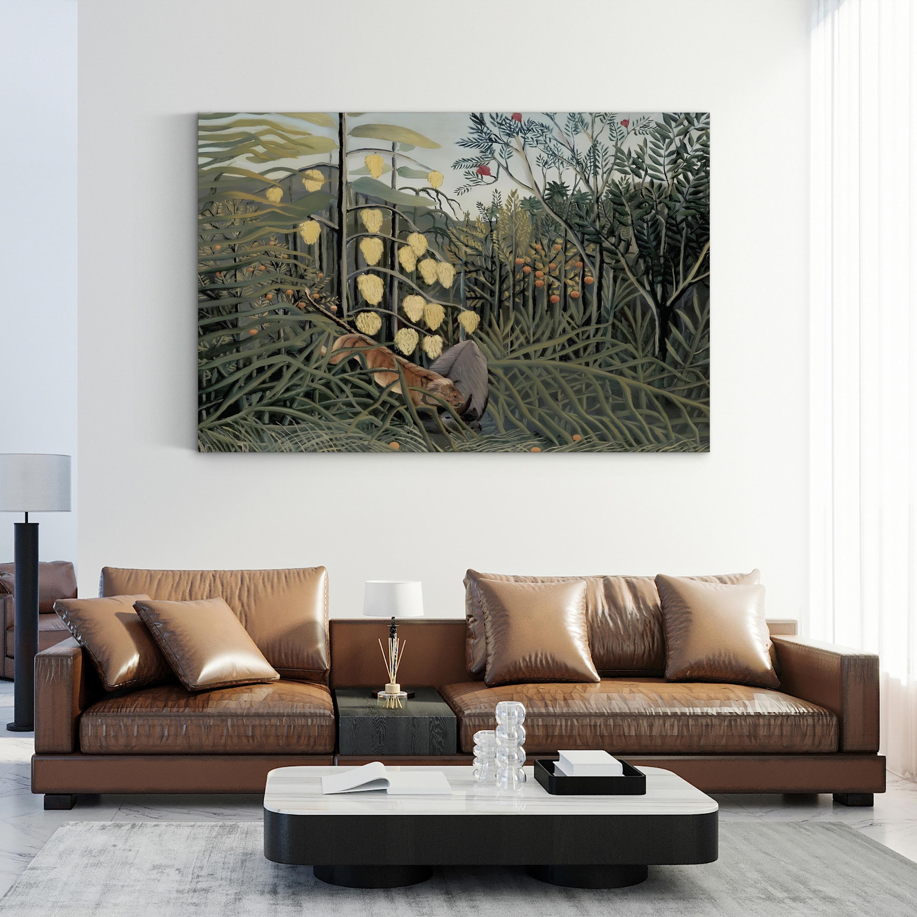 Rousseau’s Jungle II Wall Art by Henri Rousseau – Exotic Botanical Jungle Canvas