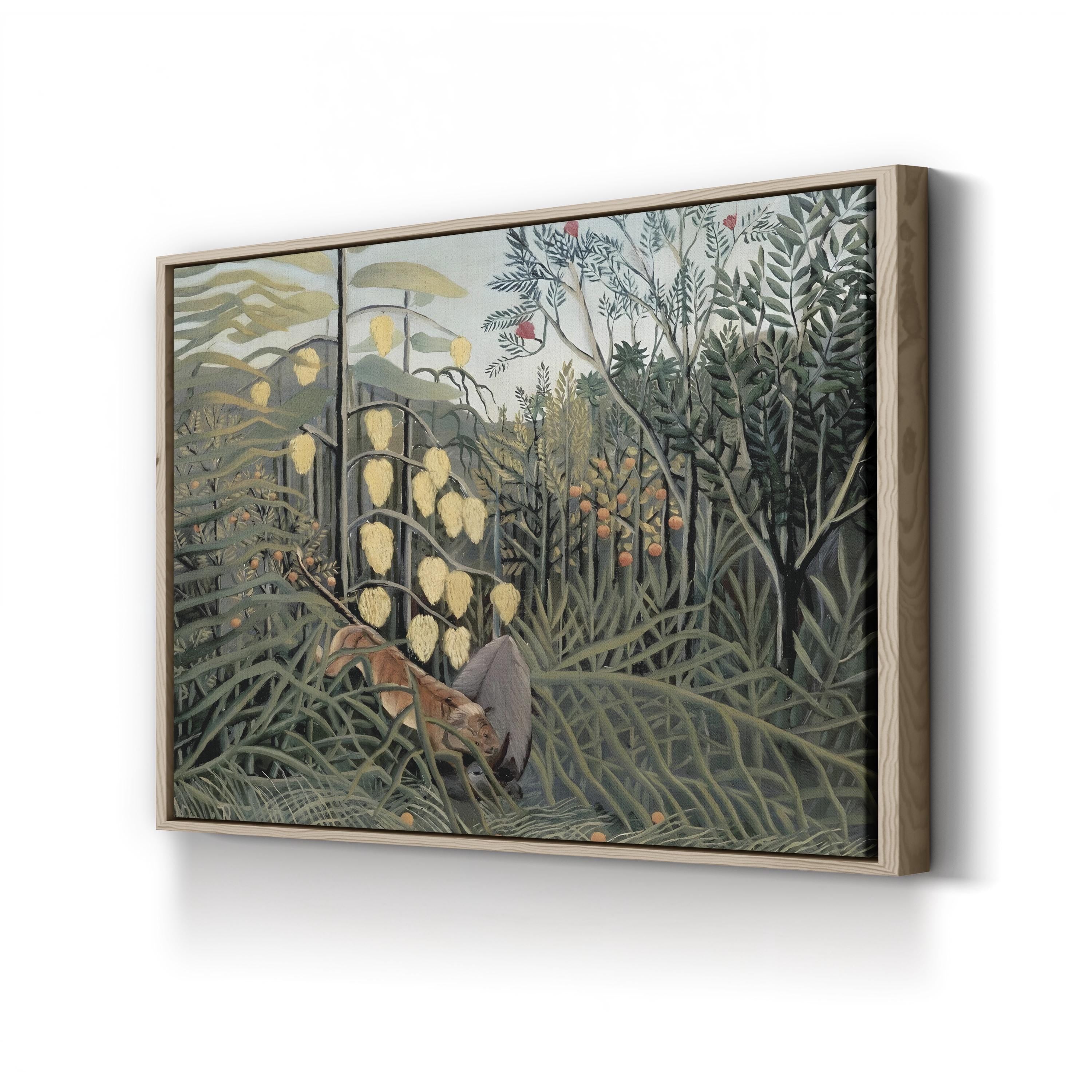 Rousseau’s Jungle II Wall Art by Henri Rousseau – Exotic Botanical Jungle Canvas