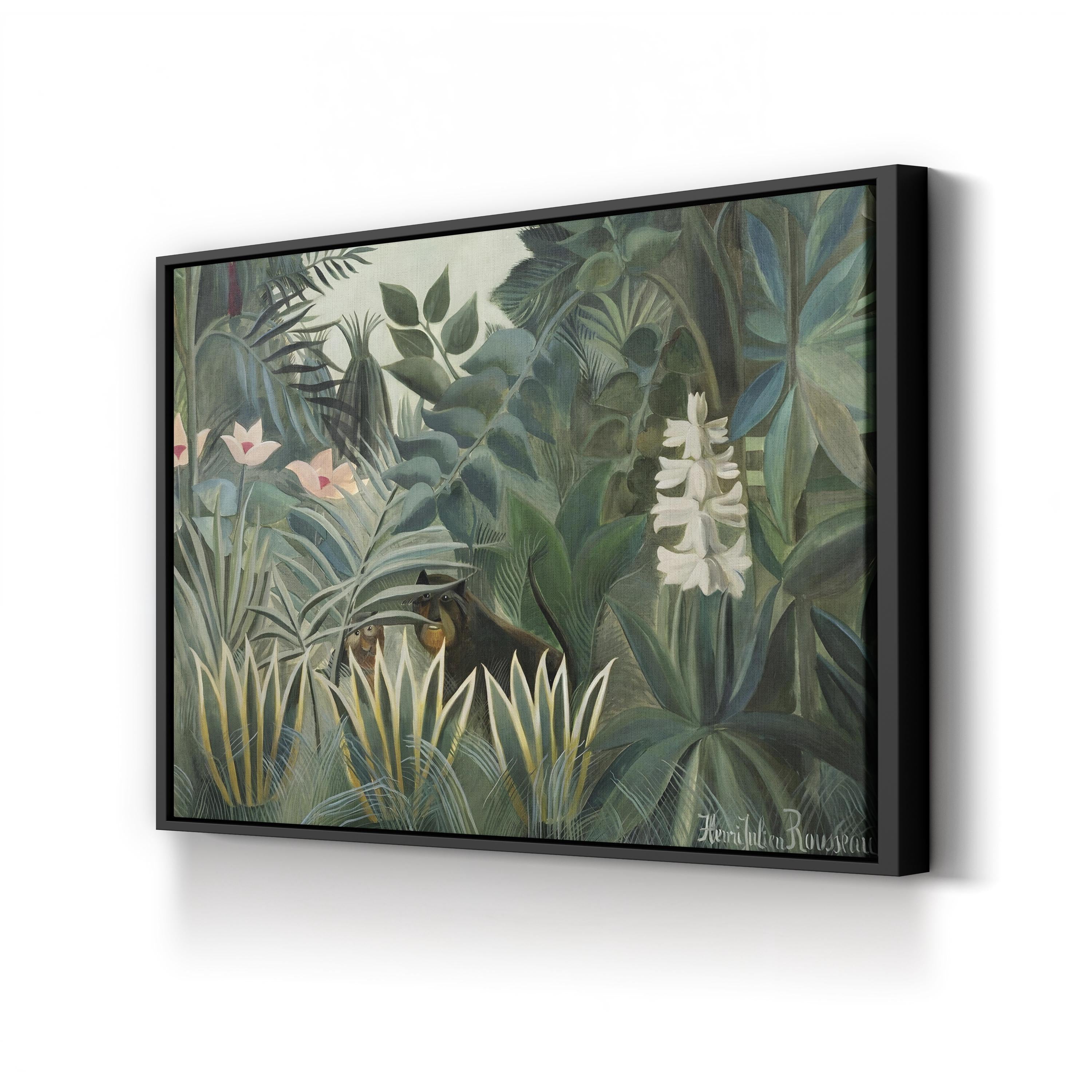Rousseau’s Jungle III Wall Art by Henri Rousseau – Tropical Botanical Canvas