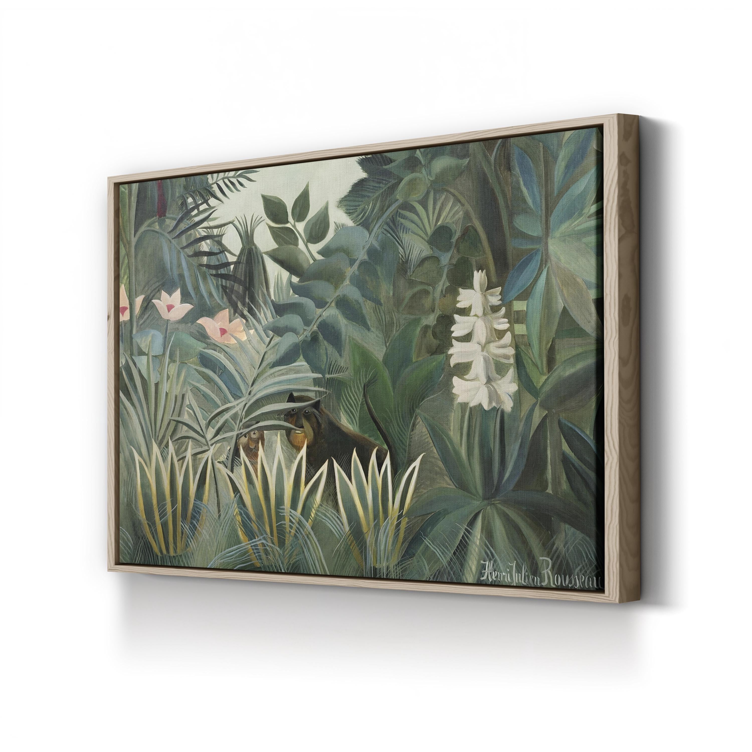 Rousseau’s Jungle III Wall Art by Henri Rousseau – Tropical Botanical Canvas