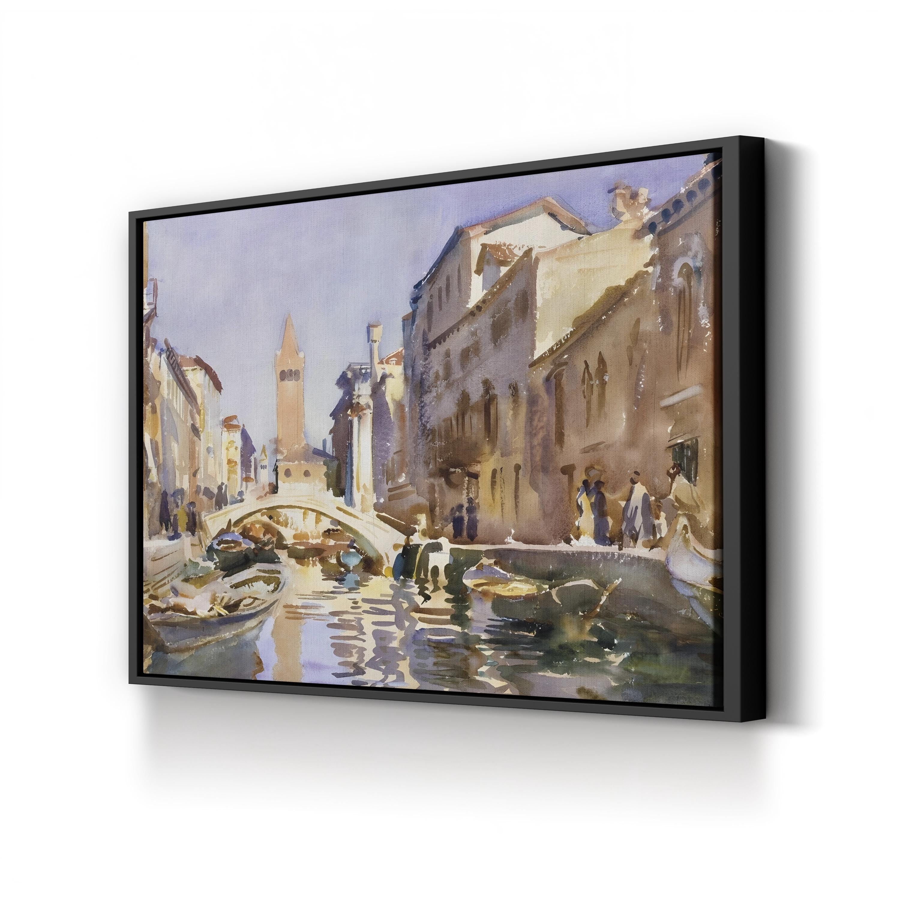 Venetian Canal Canvas Art Print: Sargent’s Venice Studies IV
