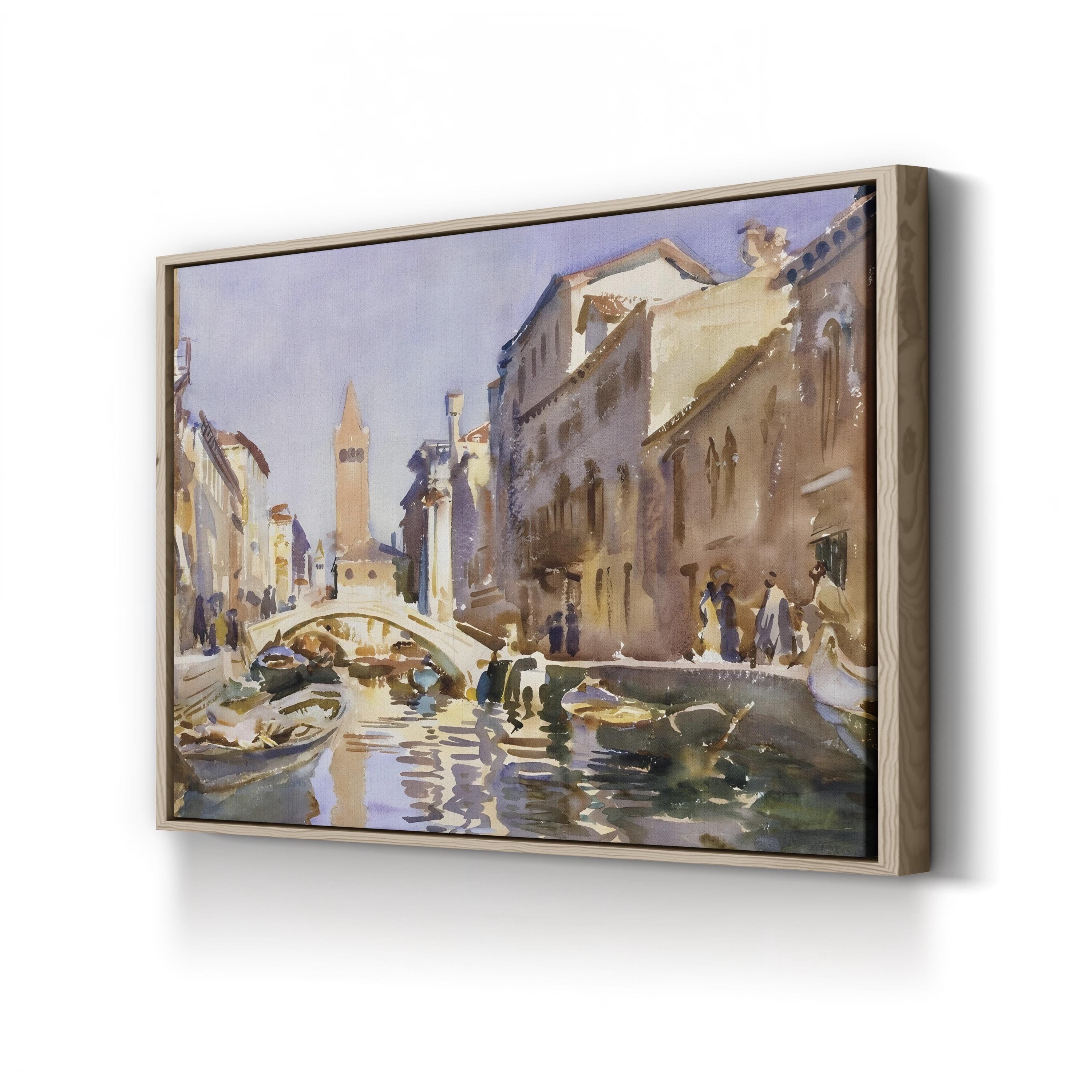 Venetian Canal Canvas Art Print: Sargent’s Venice Studies IV