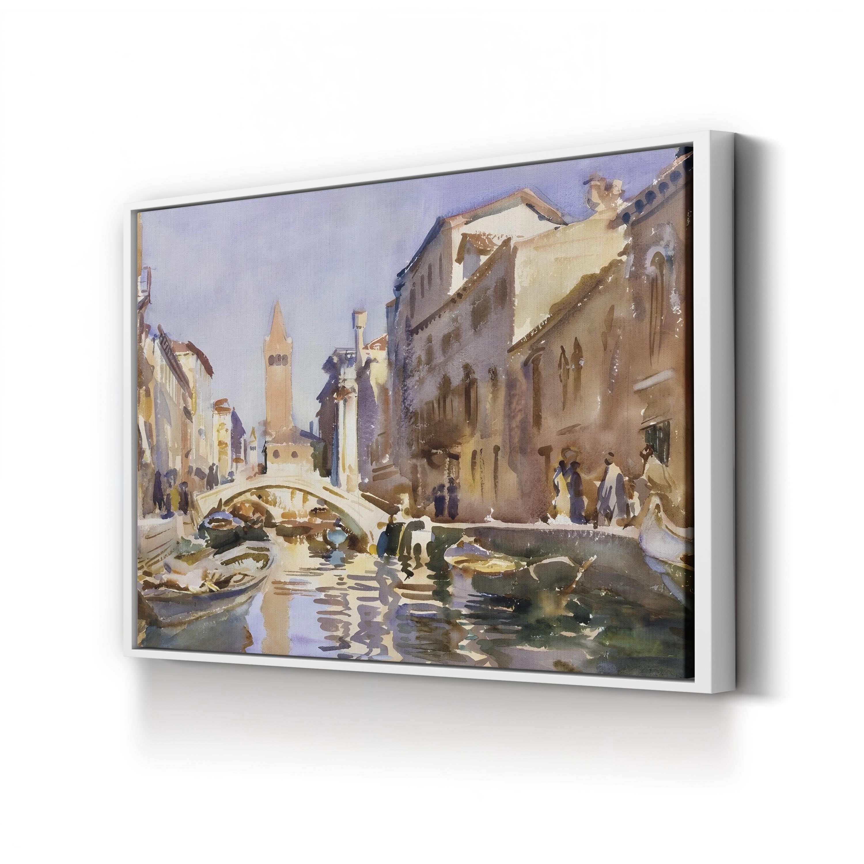 Venetian Canal Canvas Art Print: Sargent’s Venice Studies IV