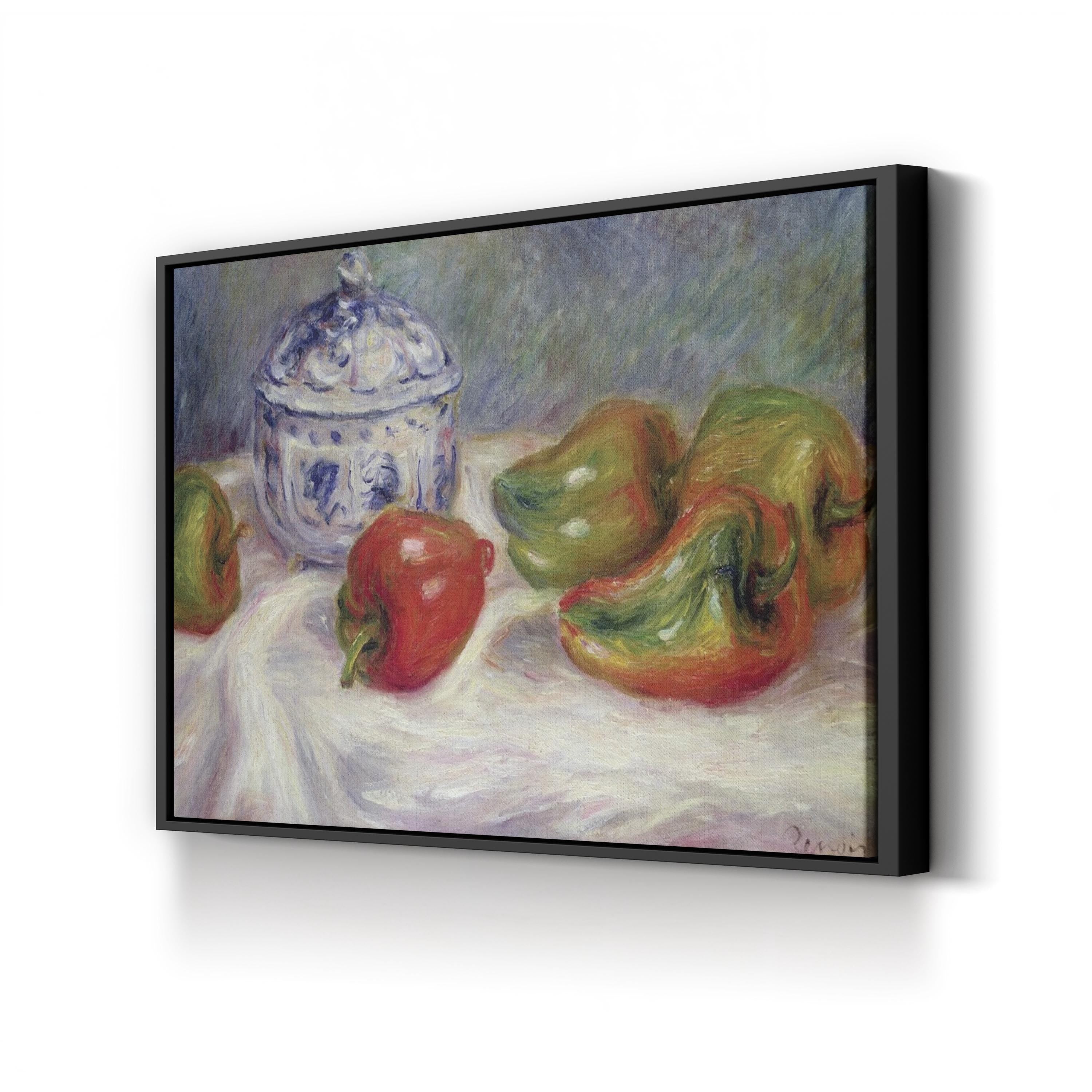 Renoir 1905 Still Life with a Sugar Bowl and Red Peppers By Pierre-Auguste Renoir