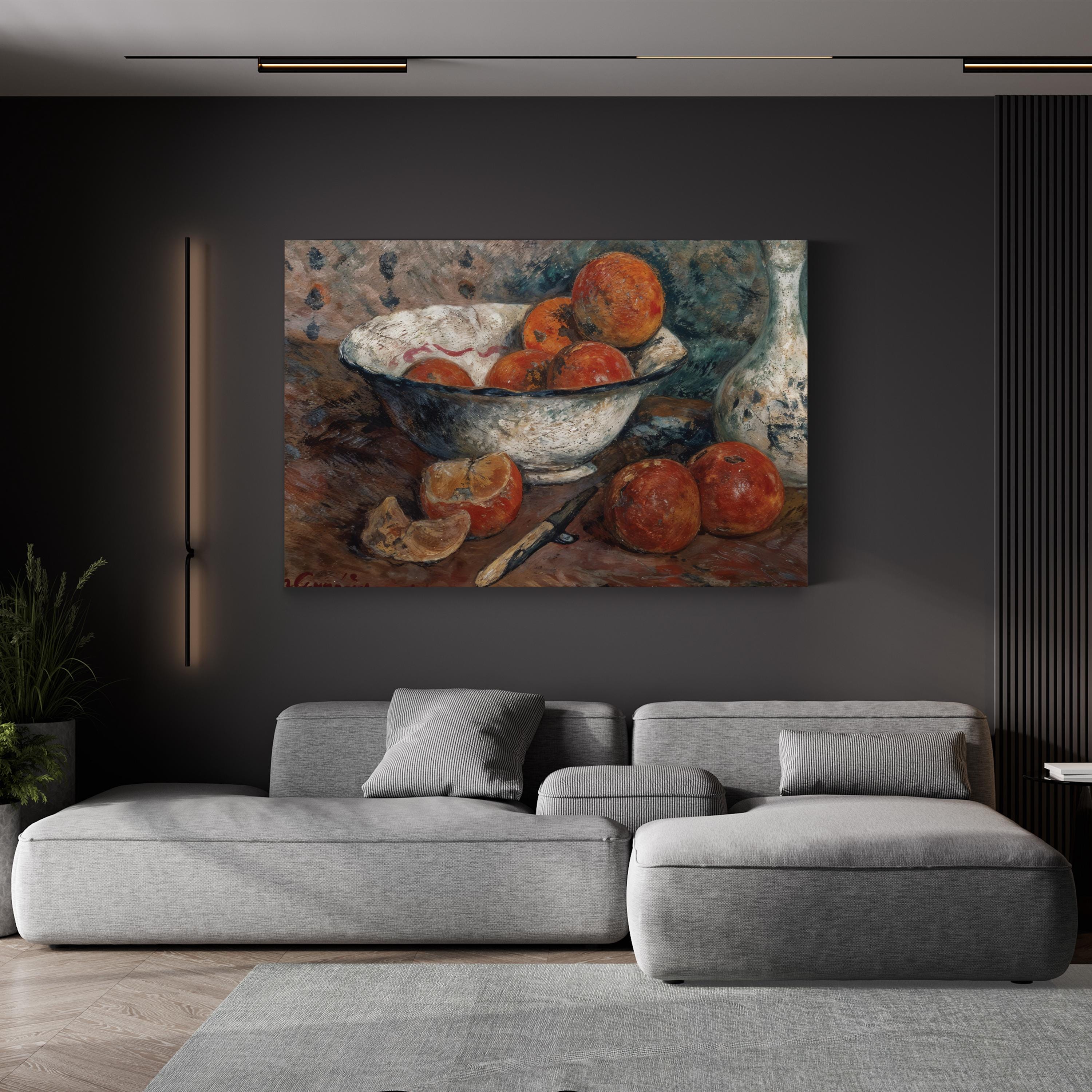 Still Life with Oranges by Paul Gauguin canvas print in Gallery Canvas frame