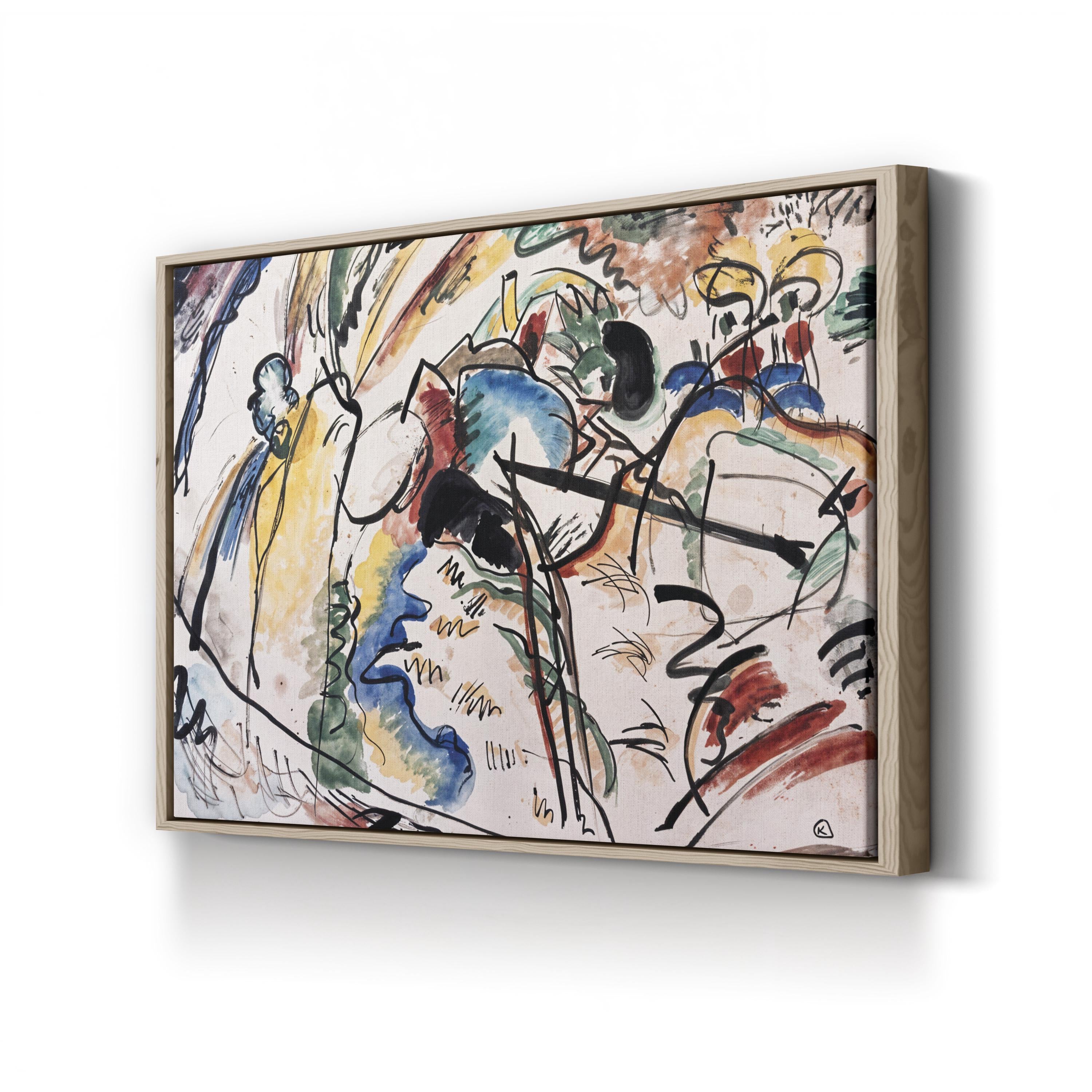 1960 After Wassily Kandinsky “Improvisation” Offset Lithograph Print Wall Art