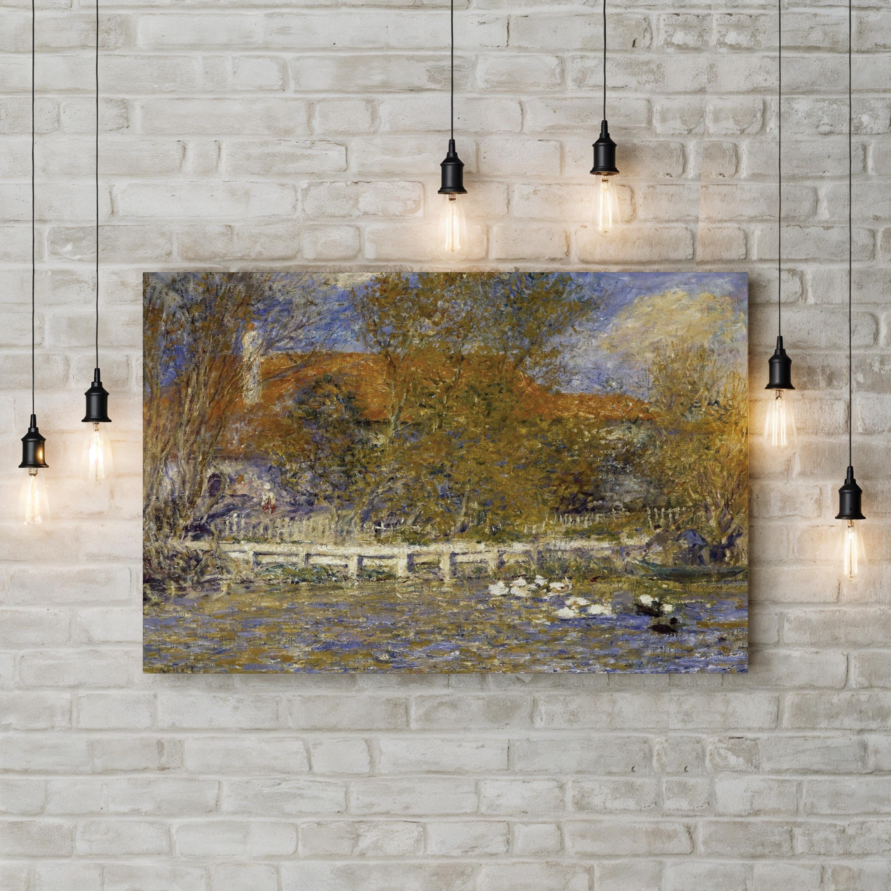 The Duck Pond 1873 Impressionist Landscape Wall Art by Pierre-Auguste Renoir