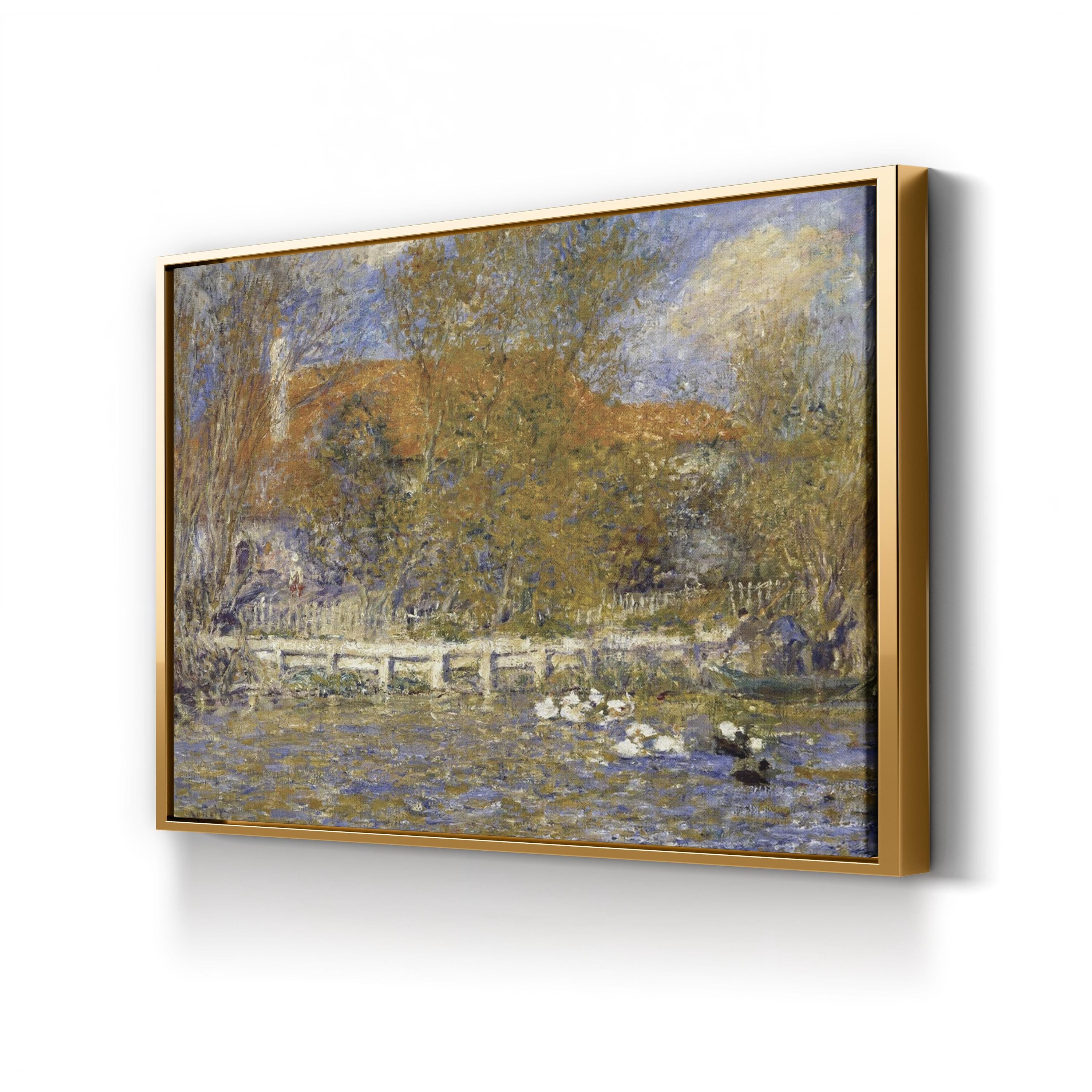 The Duck Pond 1873 Impressionist Landscape Wall Art by Pierre-Auguste Renoir