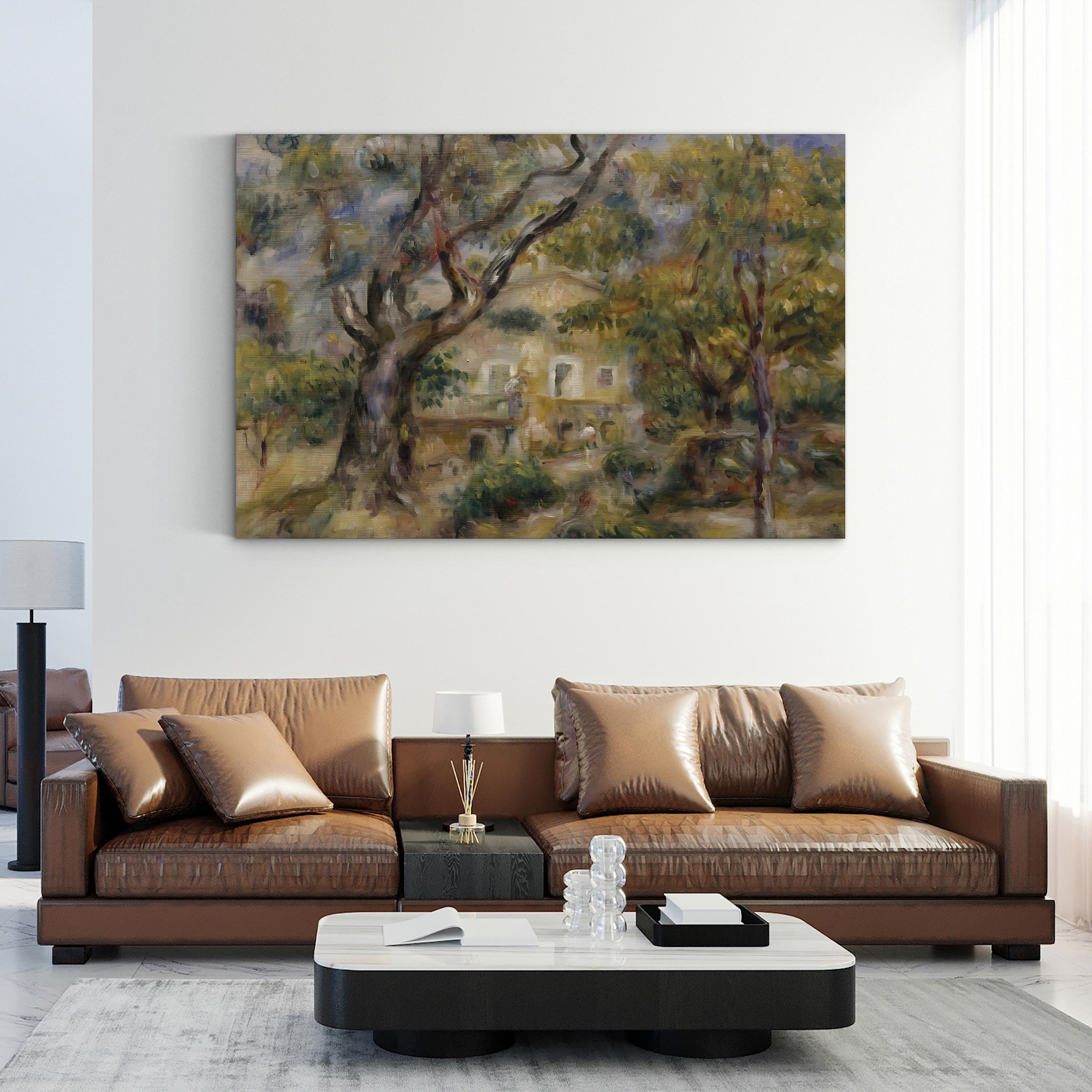 The Farm at Les Collettes, Cagnes – Pierre-Auguste Renoir Wall Art | Impressionist Landscape Canvas Print