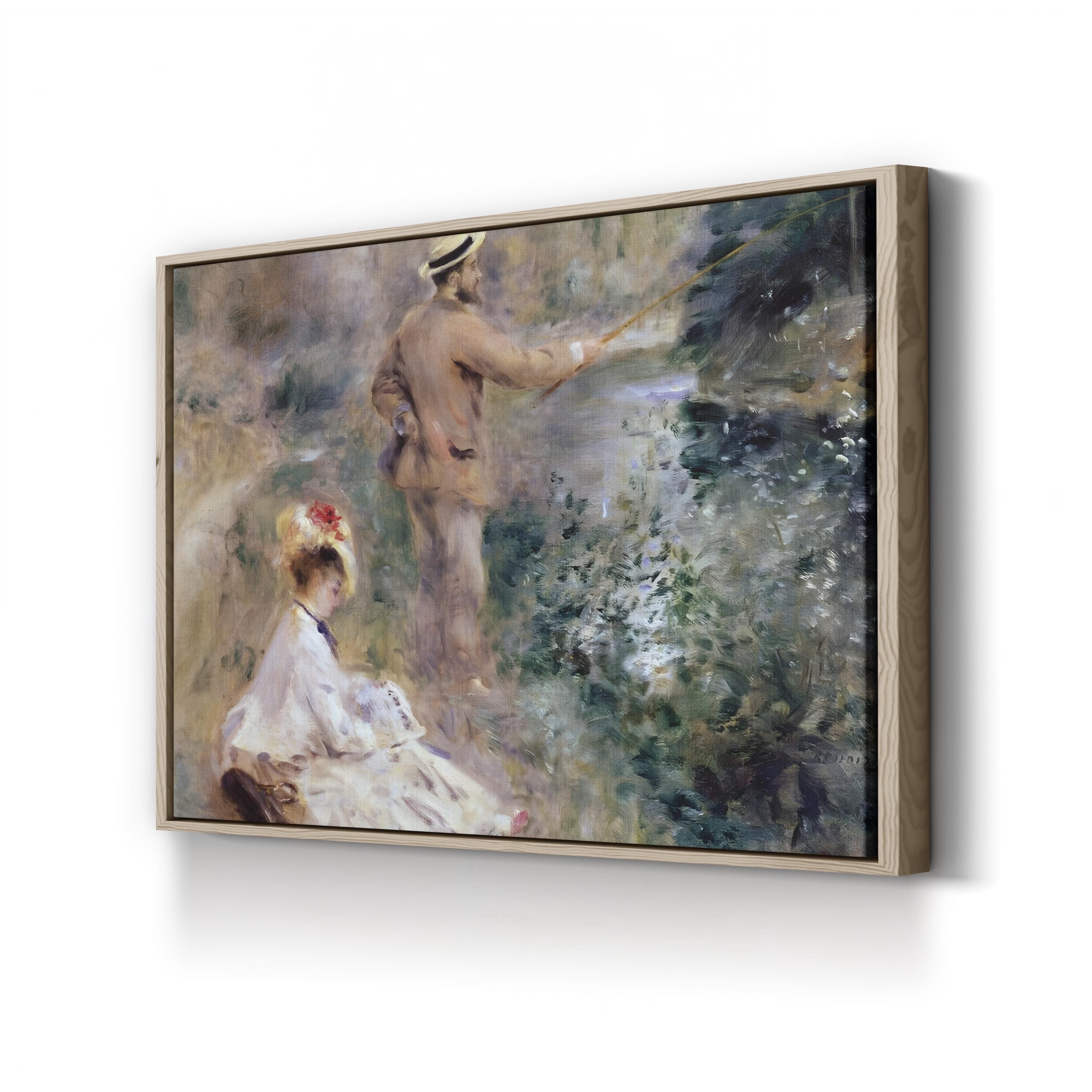 The Fisherman (Le Pêcheur), 1874 by Pierre-Auguste Renoir canvas print in an oak frame