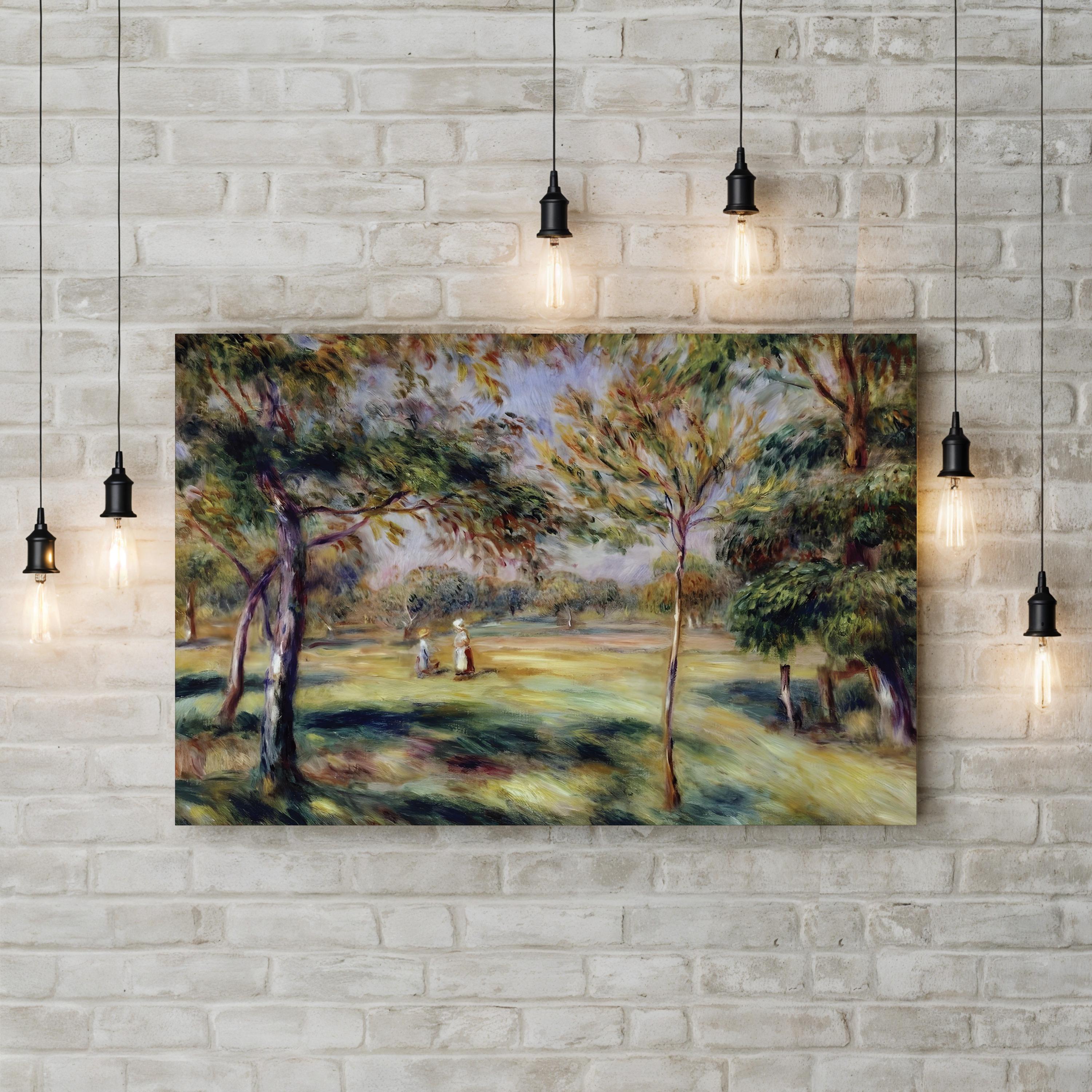 The Glade (1895) Canvas Print by Pierre-Auguste Renoir – Impressionist Woodland Landscape Wall Art