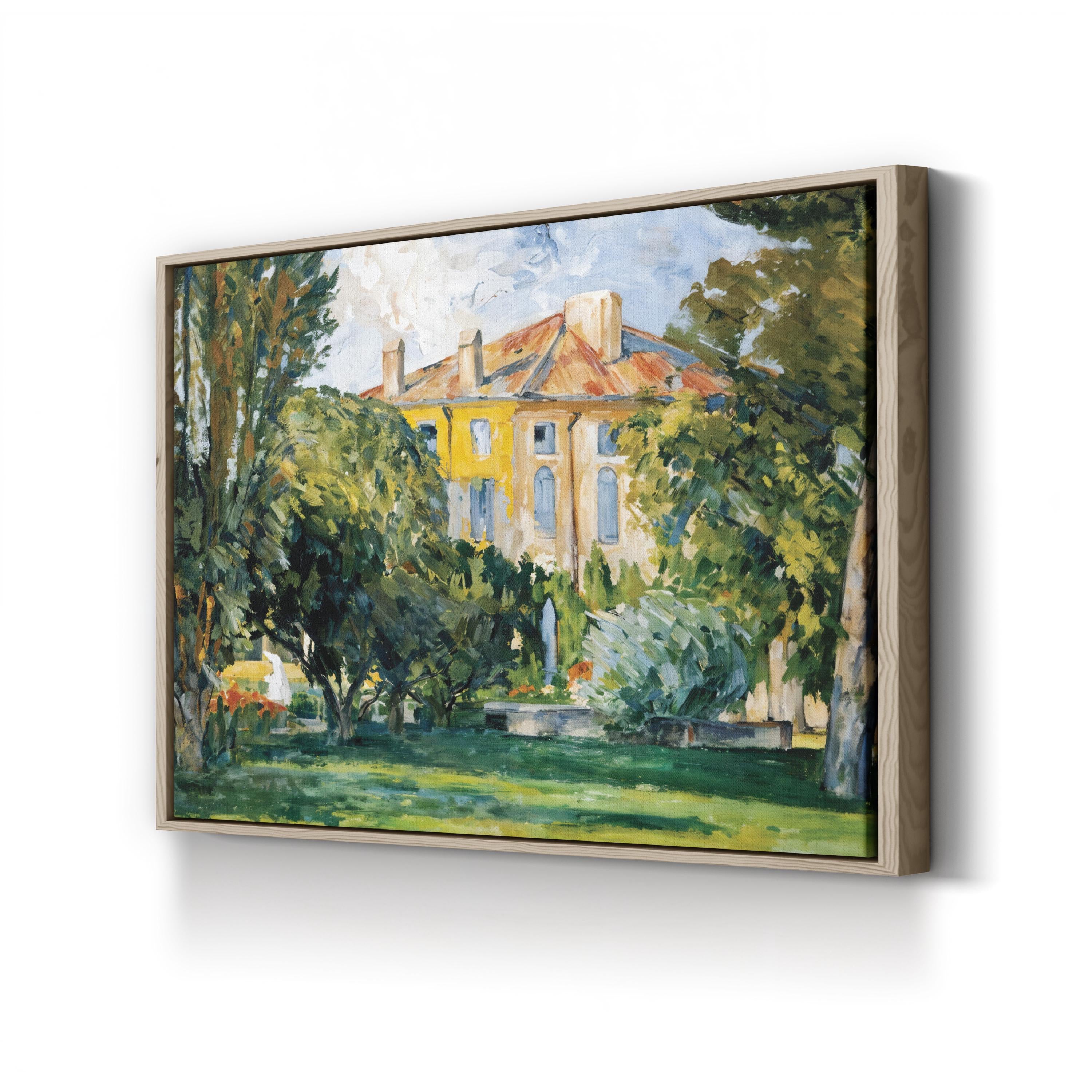 The House at Jas de Bouffan by Paul Cézanne canvas print in oak frame