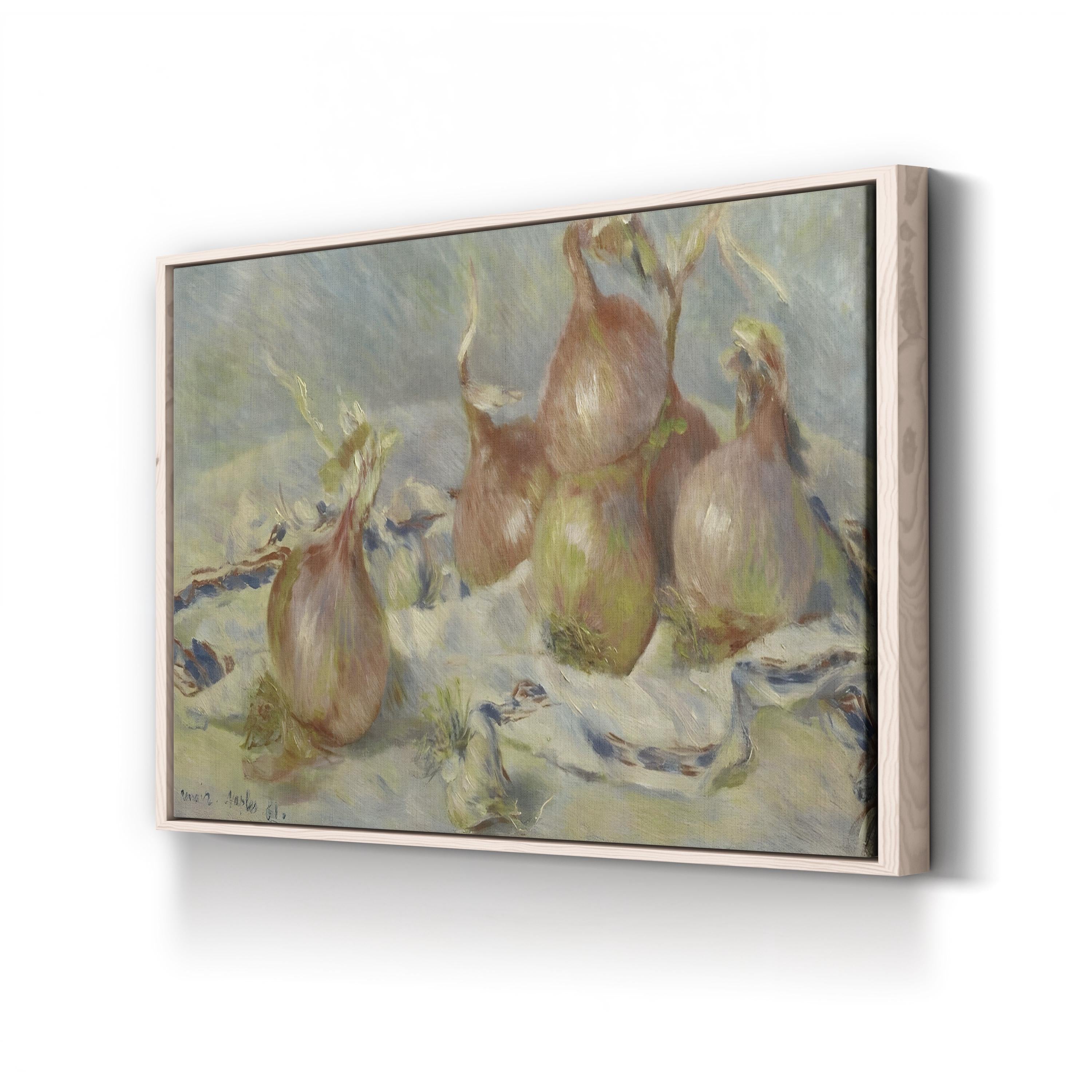 Onions, 1881 by Pierre-Auguste Renoir canvas print in Natural frame