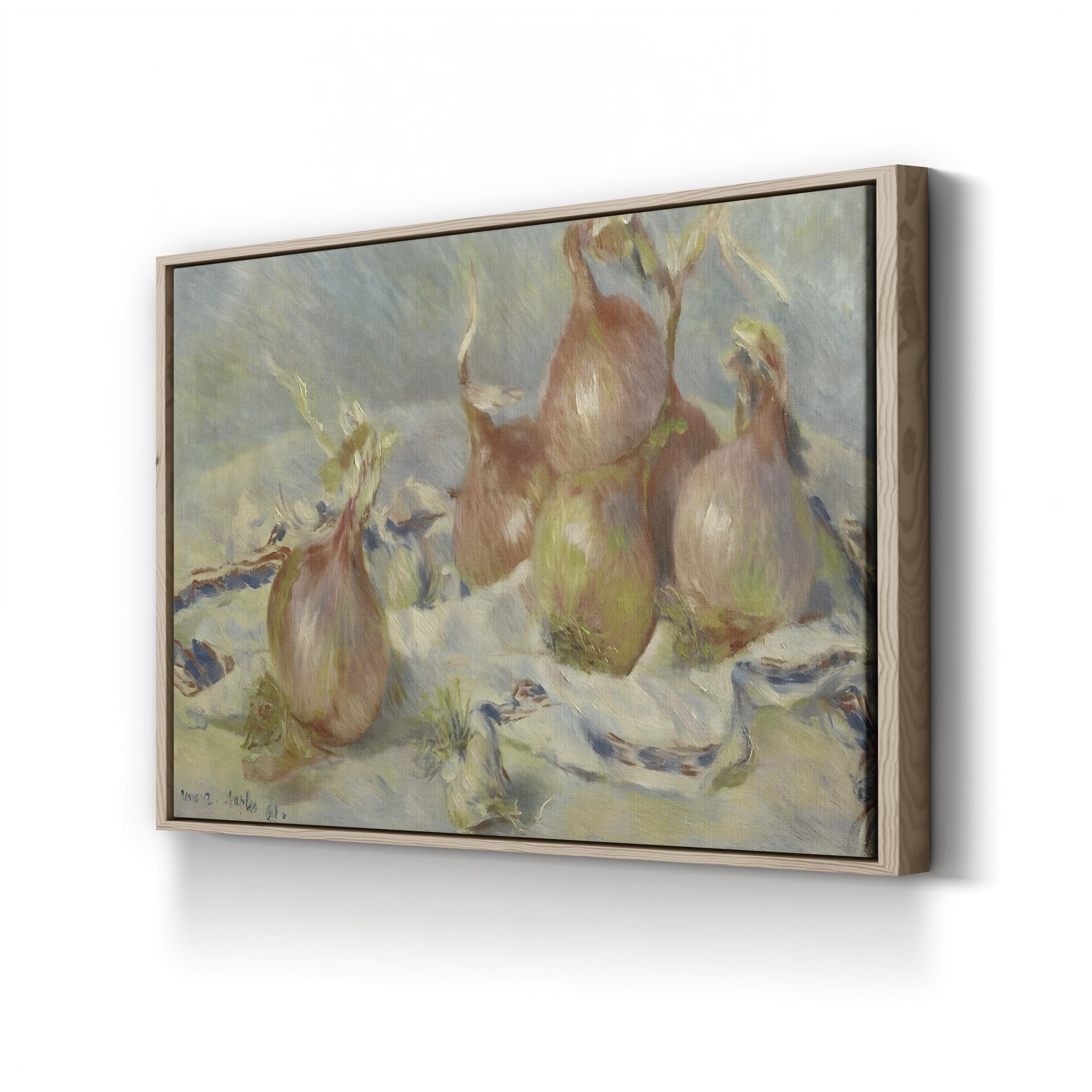 Onions, 1881 by Pierre-Auguste Renoir canvas print in Oak frame