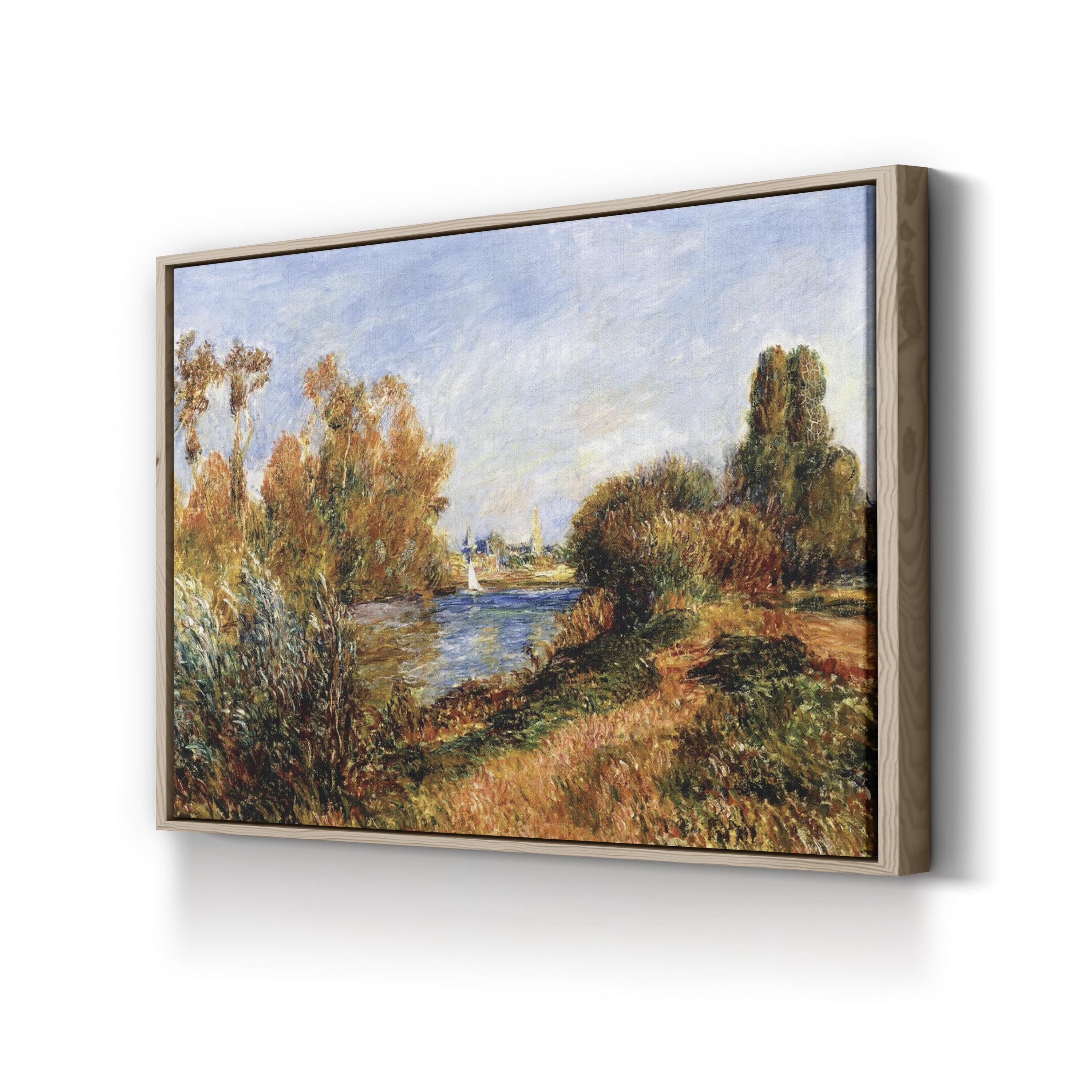 The Seine at Argenteuil, 1888 Wall Art by Pierre-Auguste Renoir – Impressionist River Landscape Canvas
