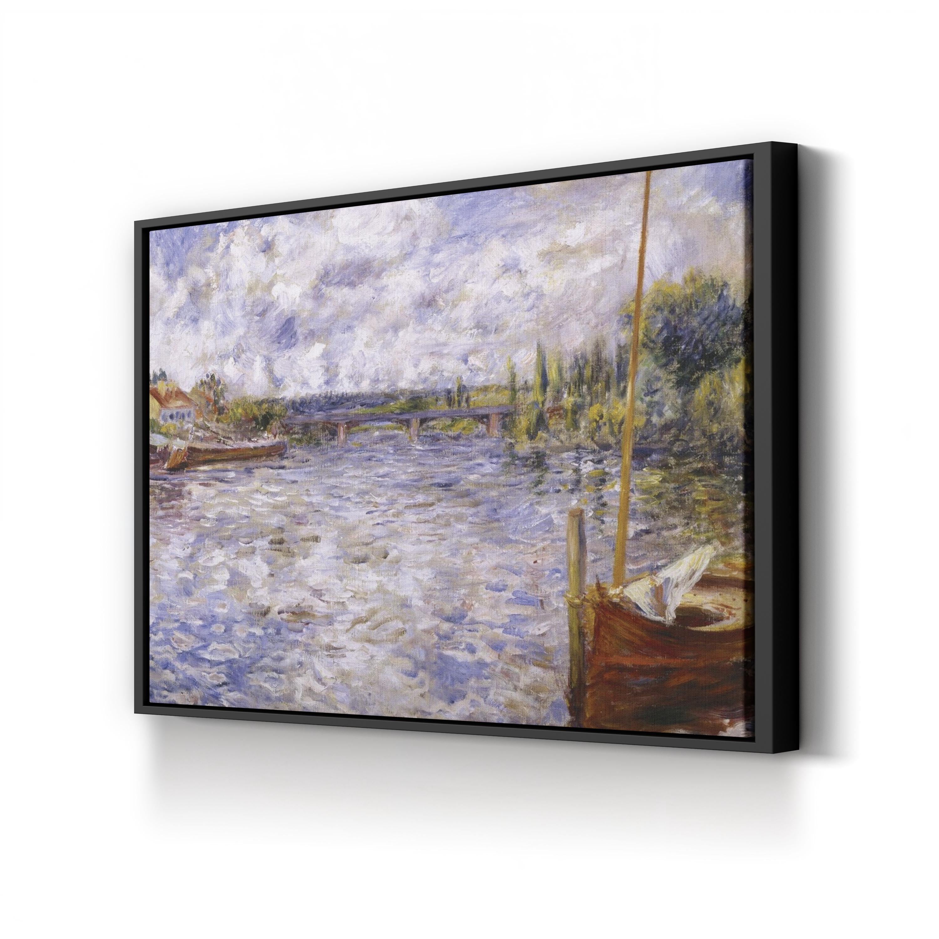 The Seine at Chatou, 1874 Vintage Canvas Print – Pierre-Auguste Renoir French River Landscape