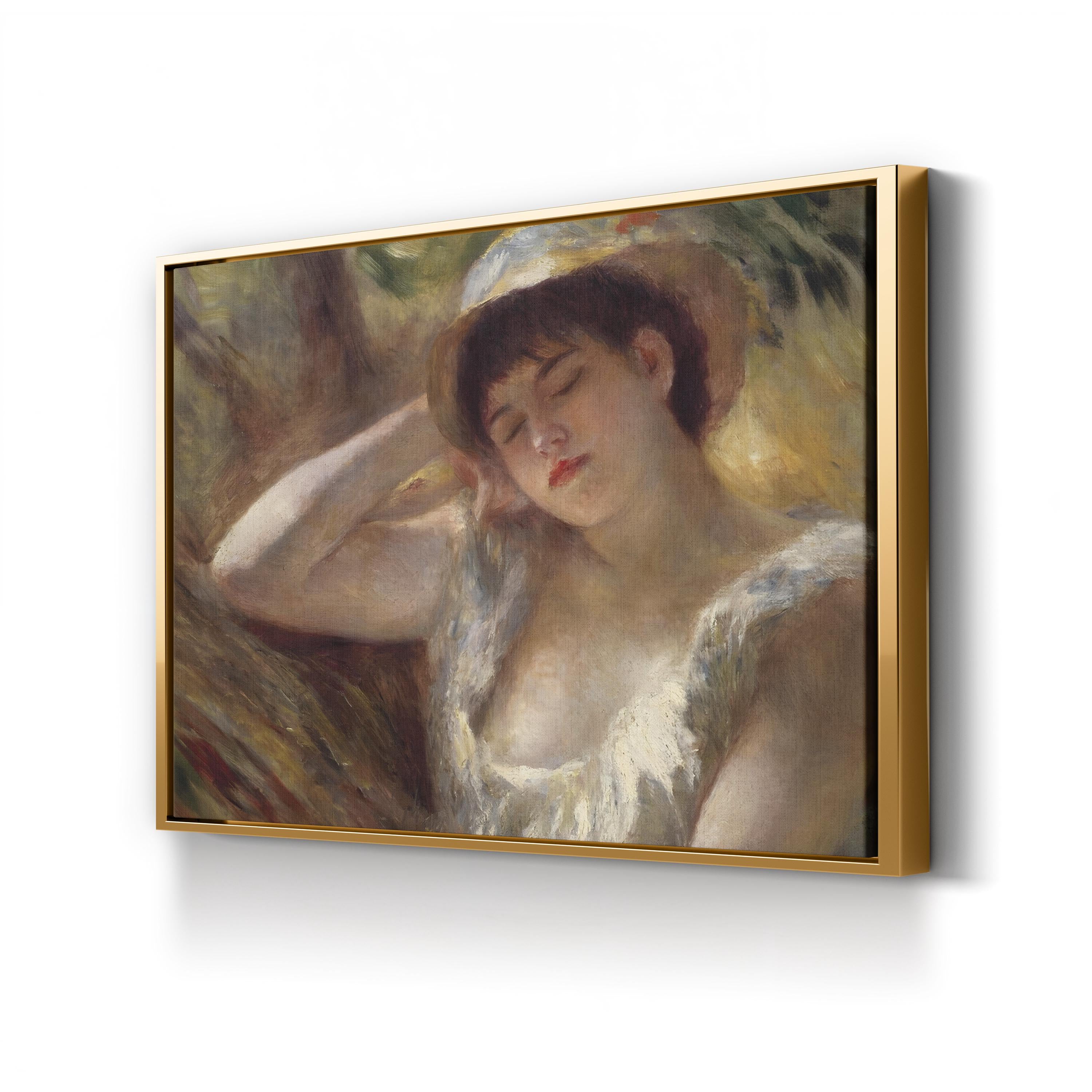 The Sleeper, 1880 Vintage Canvas Print – Pierre-Auguste Renoir Woman Portrait