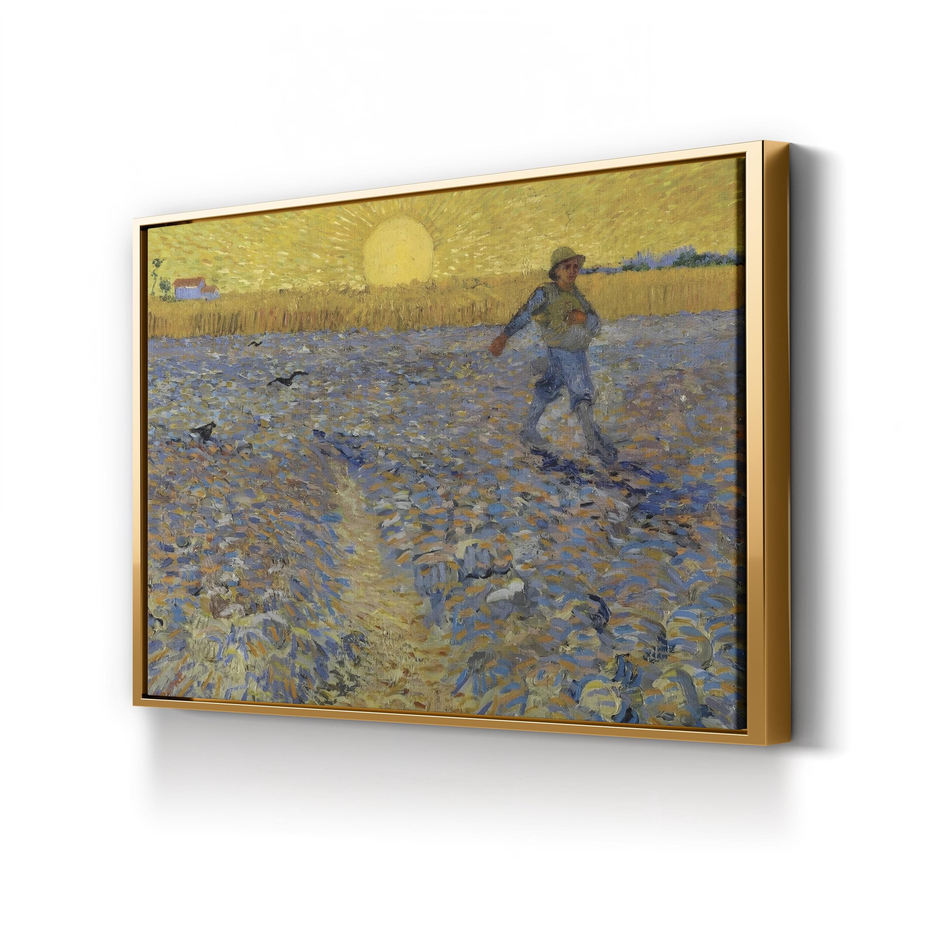 The Sower, 1888 Vintage Canvas Print – Vincent van Gogh Farm Scene Wall Art