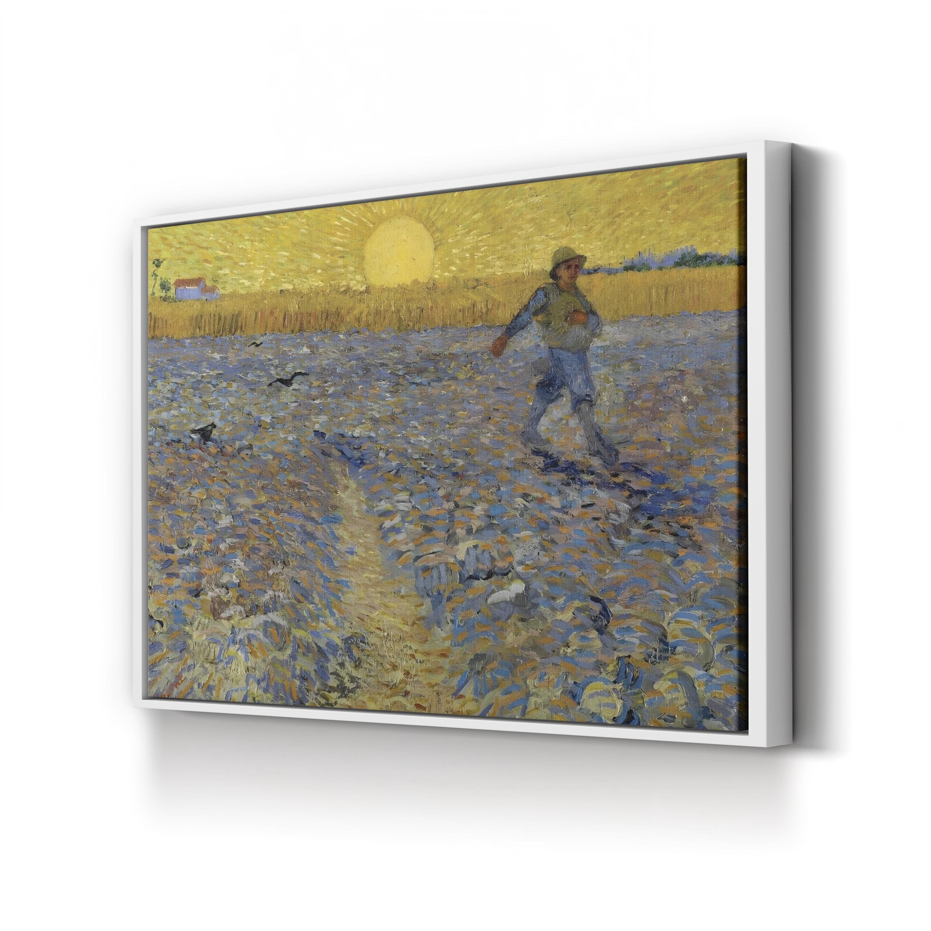 The Sower, 1888 Vintage Canvas Print – Vincent van Gogh Farm Scene Wall Art