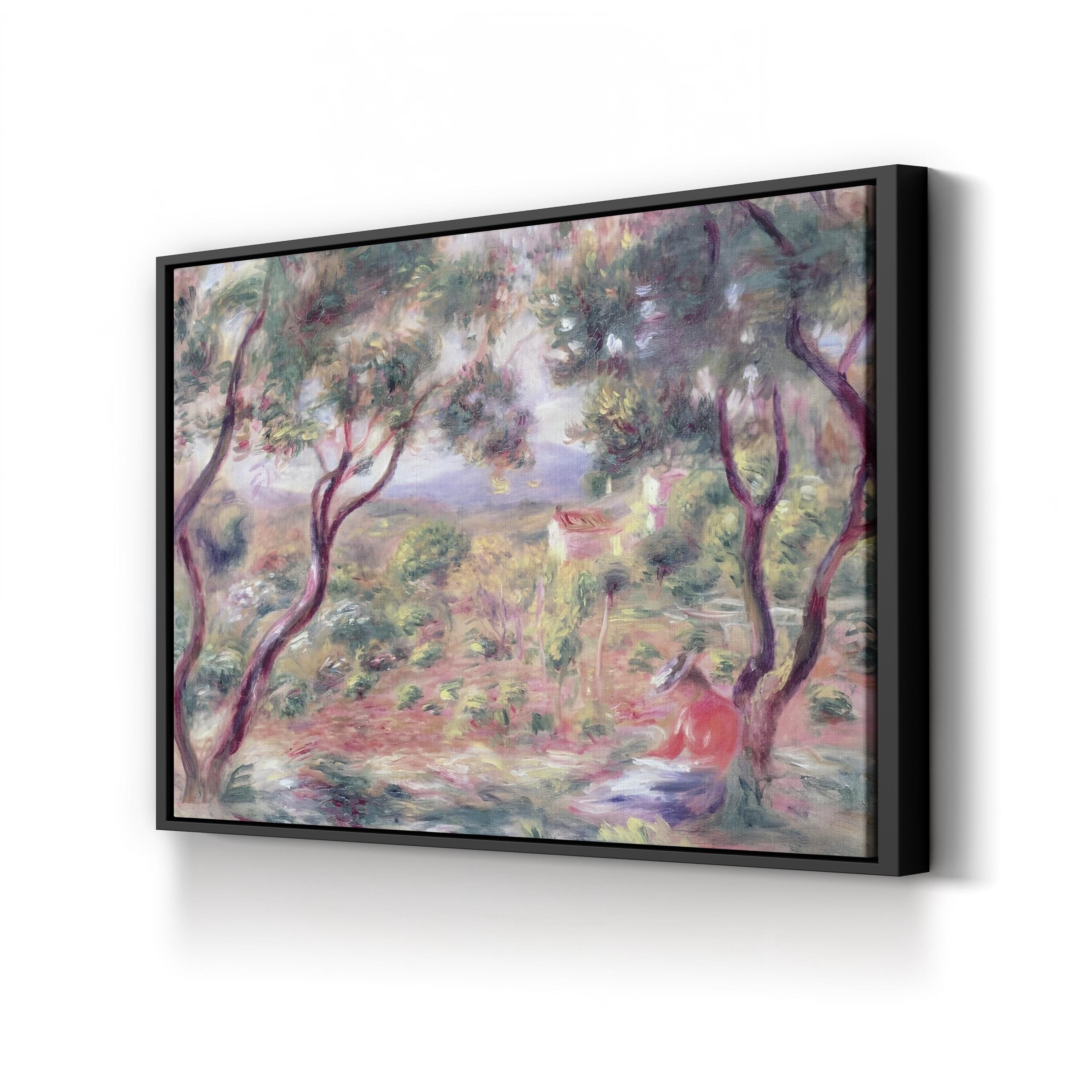 The Vines at Cagnes, 1906 Wall Art by Pierre-Auguste Renoir – Impressionist French Vineyard Canvas Print