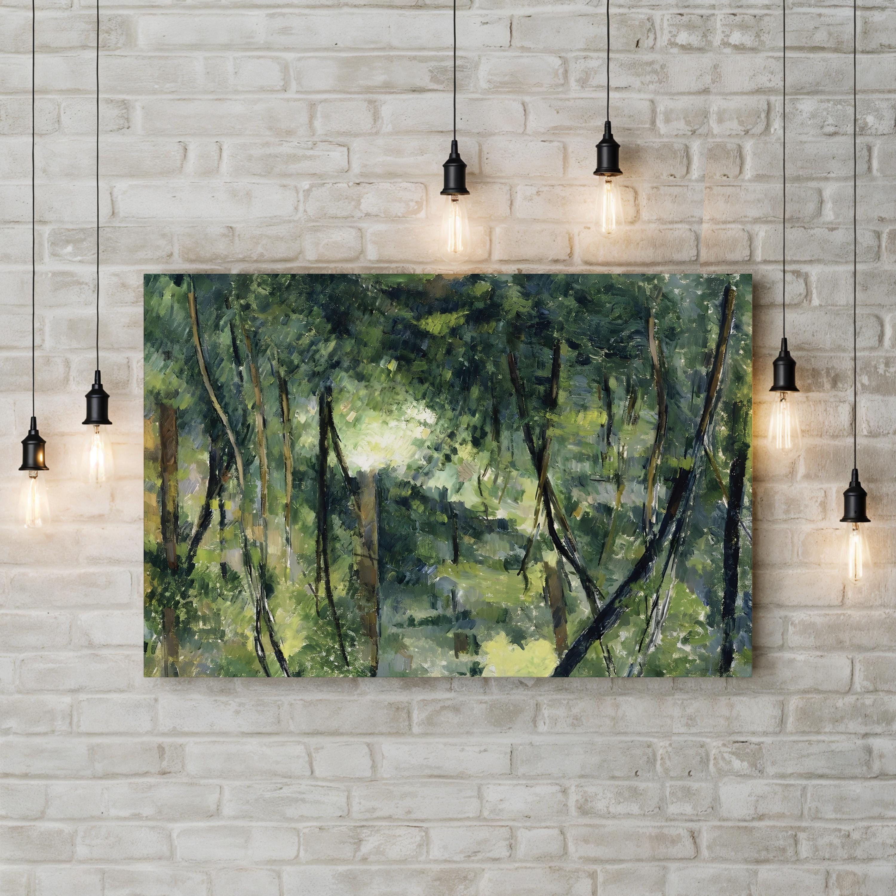 Undergrowth 1885 Forest Scene – Paul Cézanne Wall Art | Woodland Landscape Canvas Print
