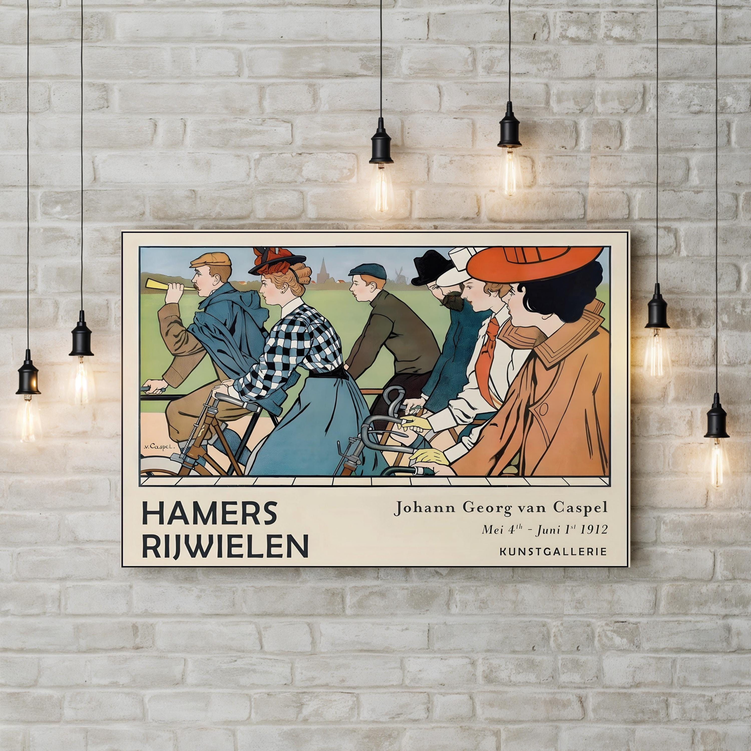 Van Caspel Art Deco Exhibition Poster: Vintage Gallery Wall Art Canvas