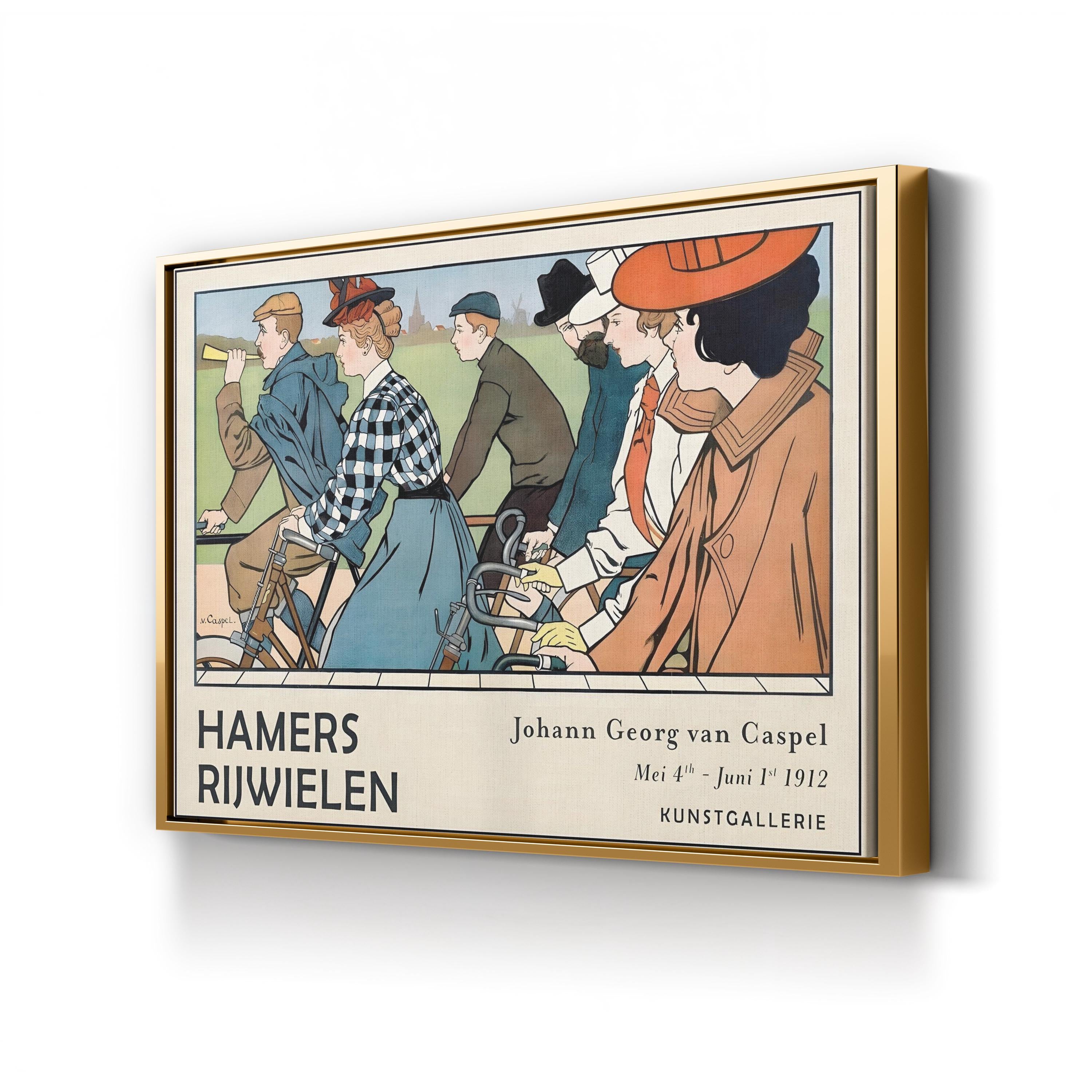 Van Caspel Art Deco Exhibition Poster: Vintage Gallery Wall Art Canvas