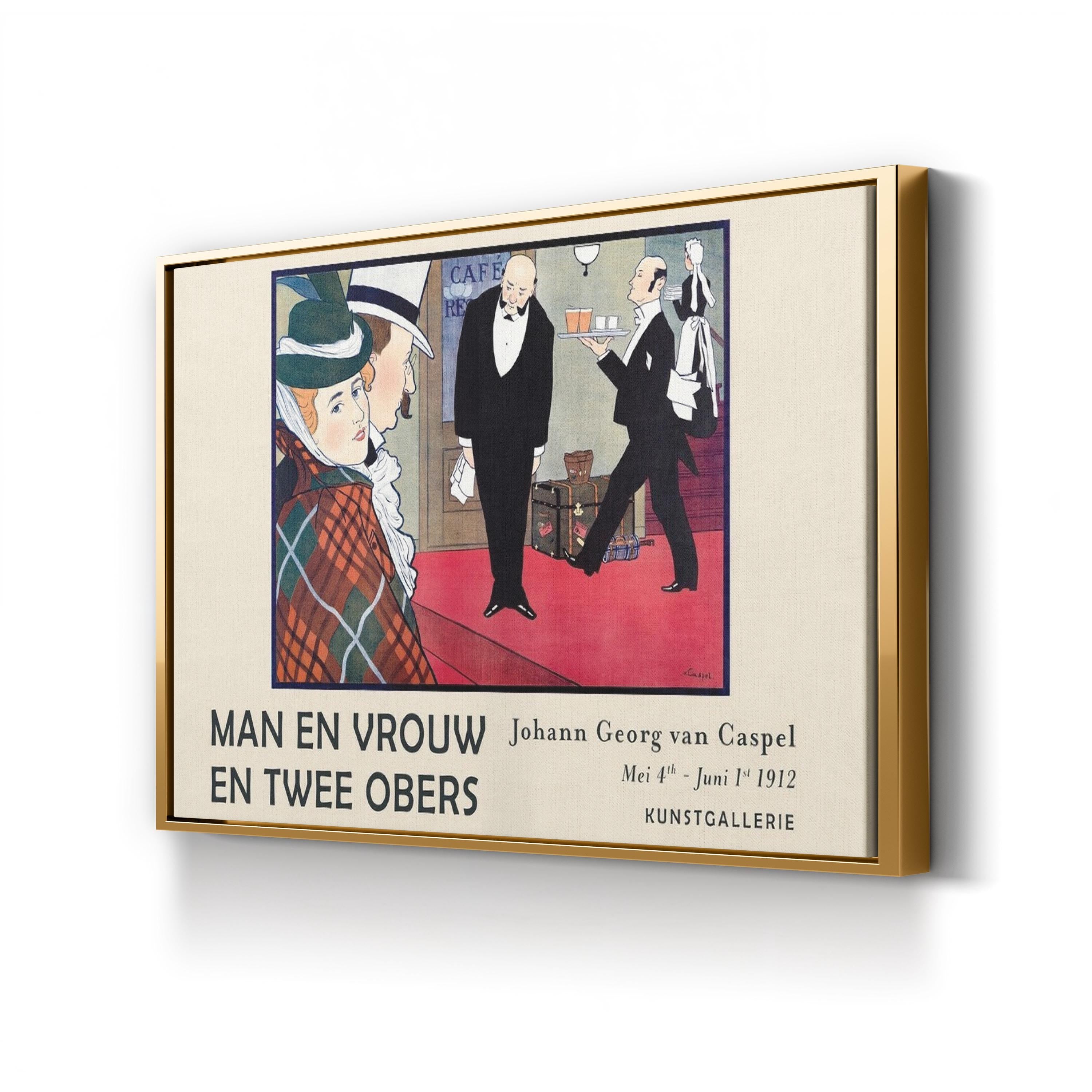 Van Caspel Exhibition Posters II Wall Art – Art Deco Vintage Exhibition Poster Canvas
