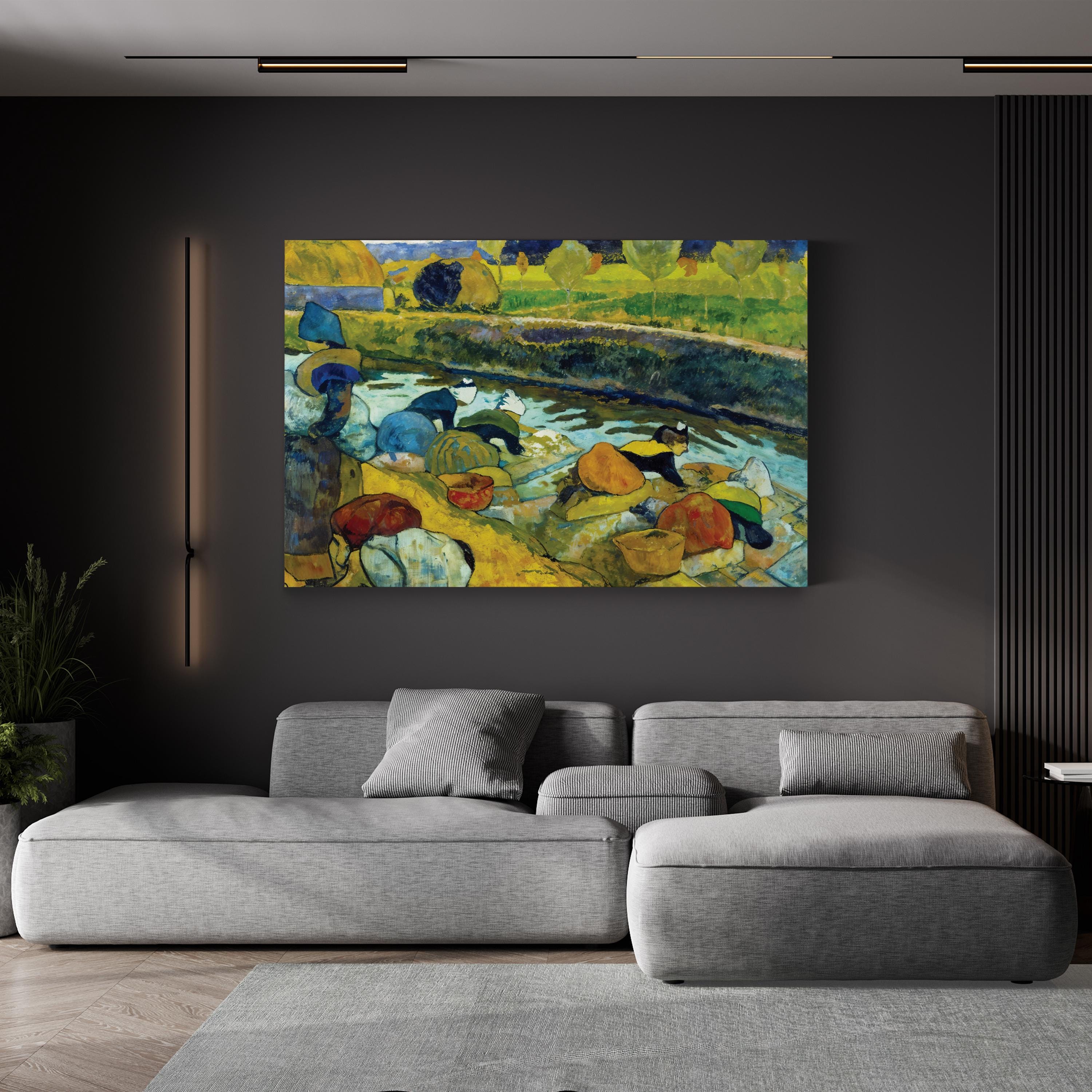 Washerwomen, Arles, c. 1888 by Paul Gauguin canvas print, gallery wrap 1.5 inch