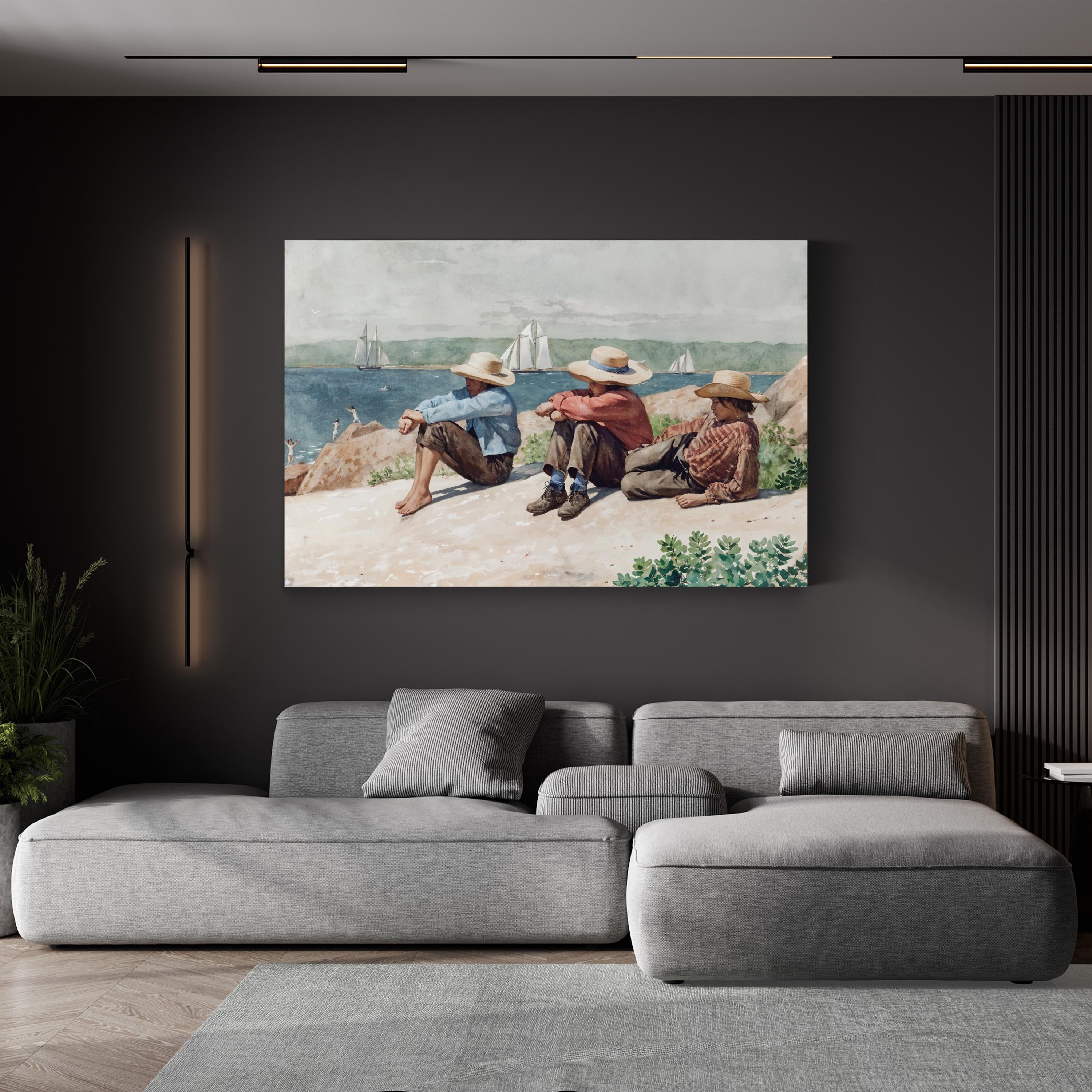 Watching the Ships, Gloucester, 1875 by Winslow Homer canvas print, 1.50in gallery wrap canvas