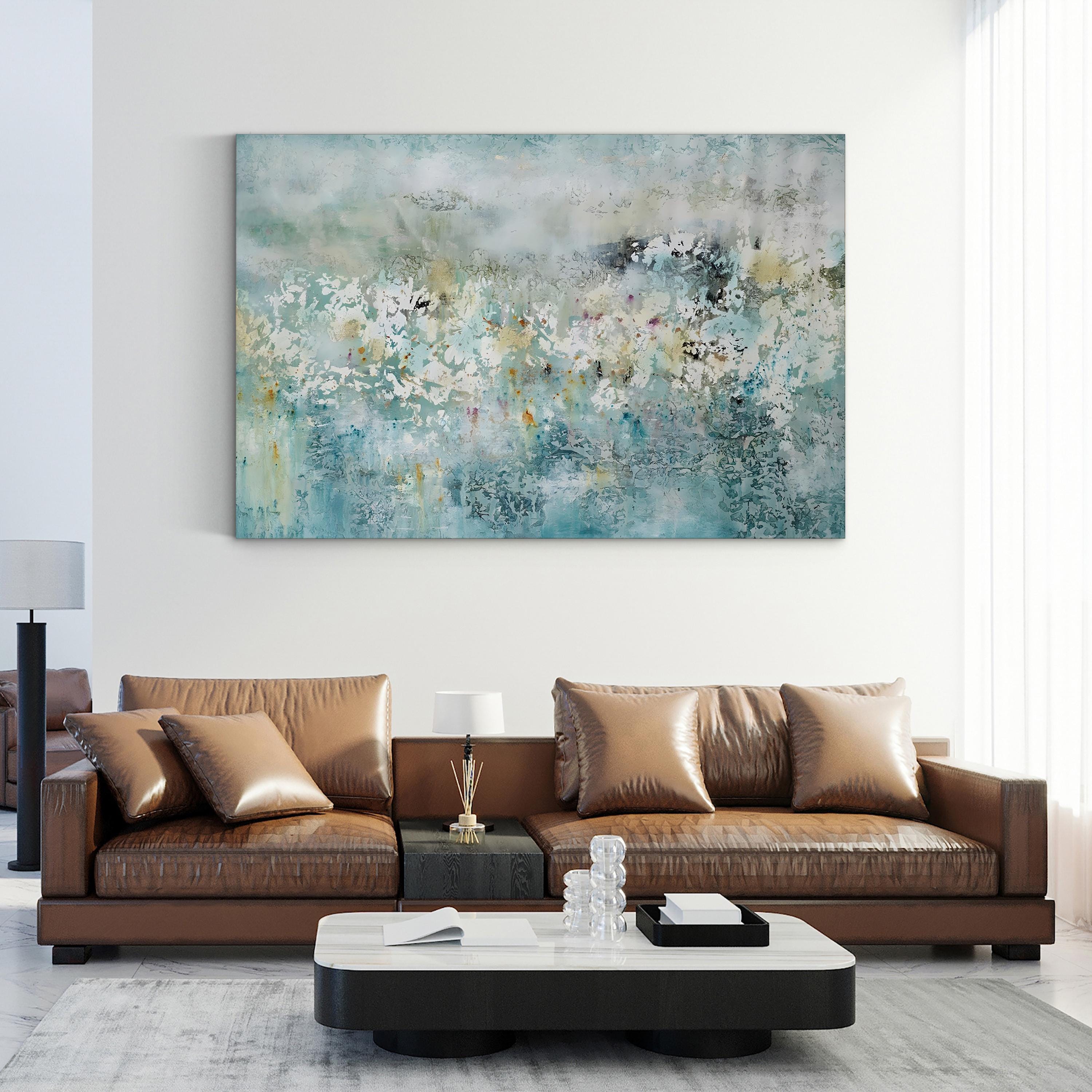 Across the Sound | Contemporary Abstract Coastal Landscape Wall Art by Alexys Henry