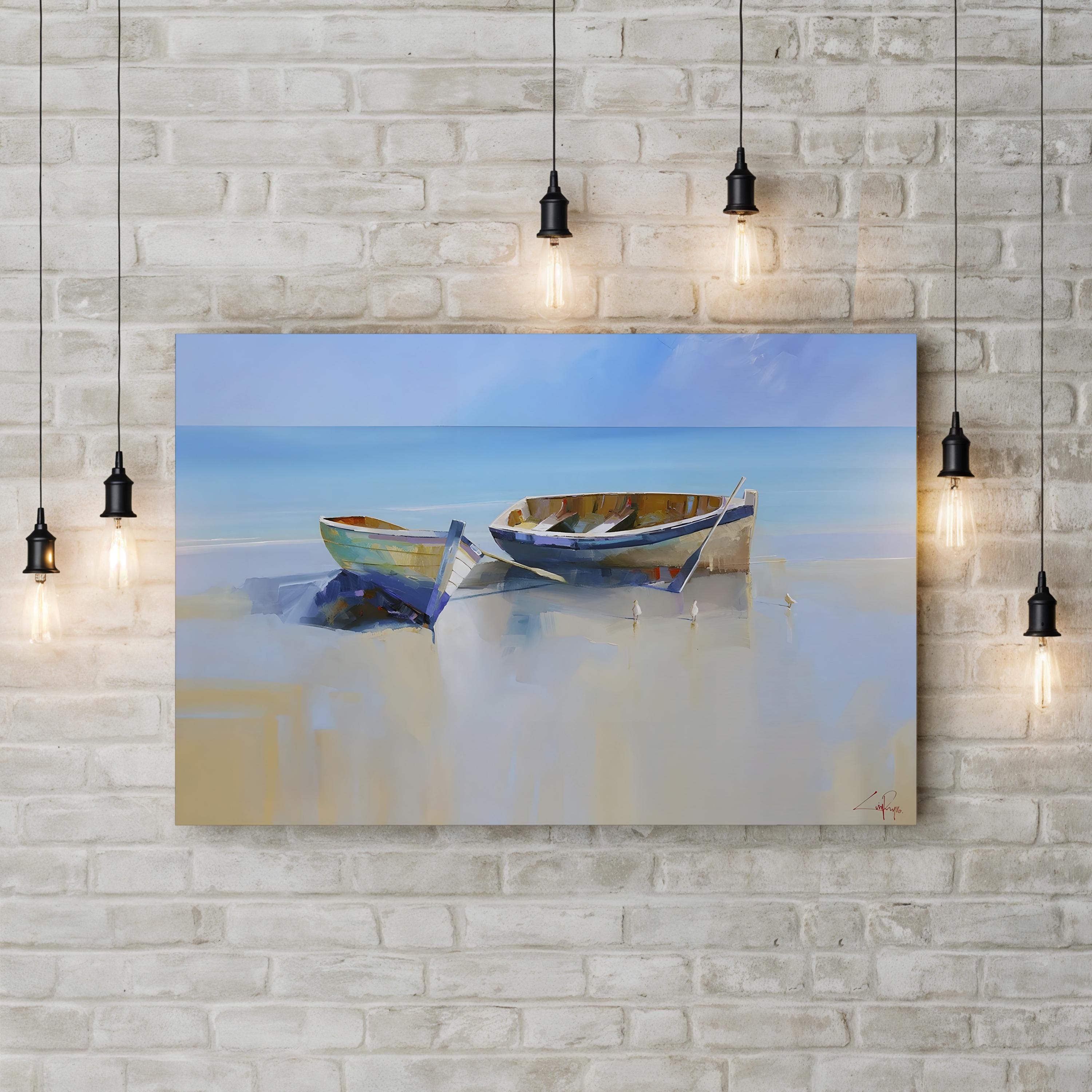 Afternoon Gulls | Coastal Beach Scene Wall Art by Craig Trewin Penny