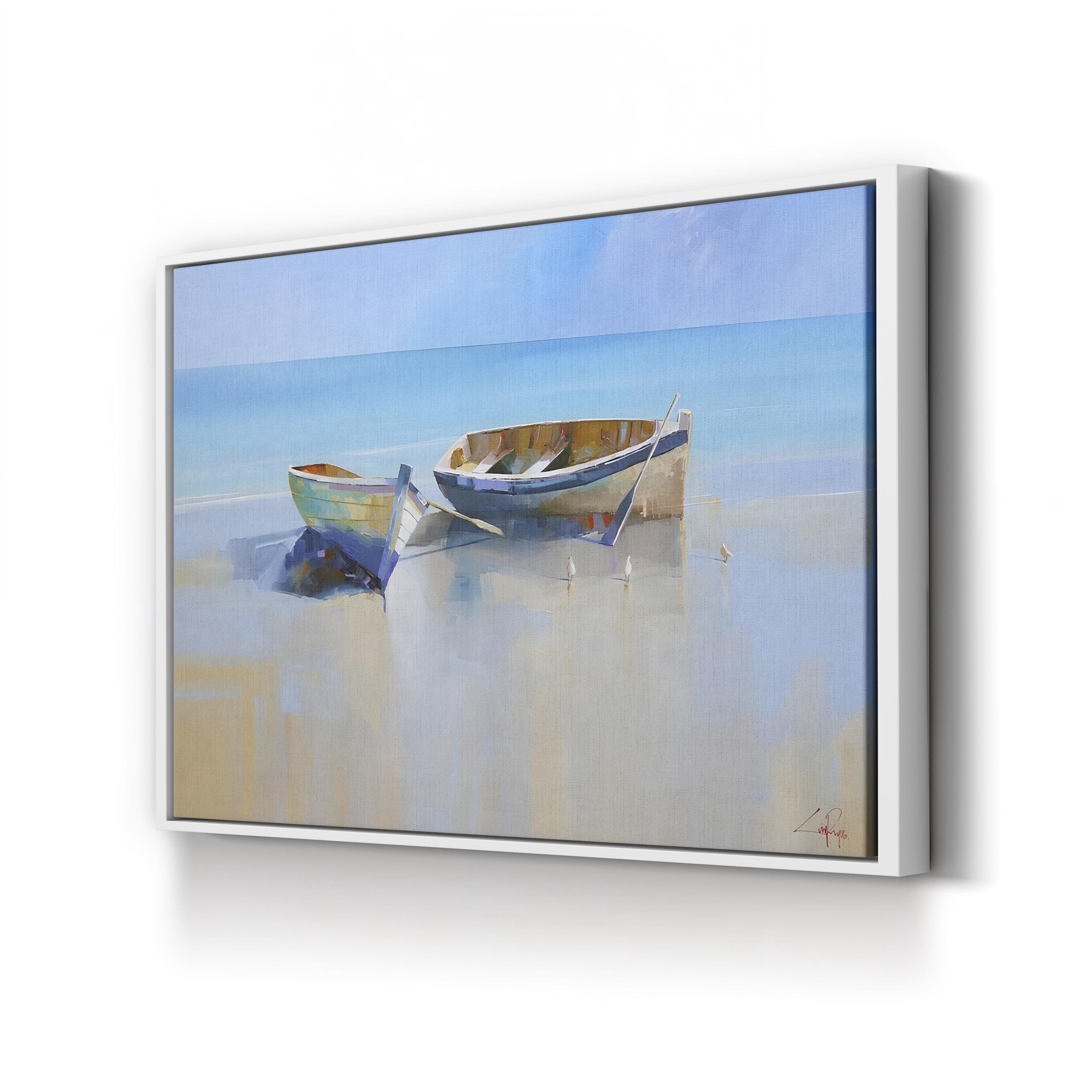 Afternoon Gulls | Coastal Beach Scene Wall Art by Craig Trewin Penny