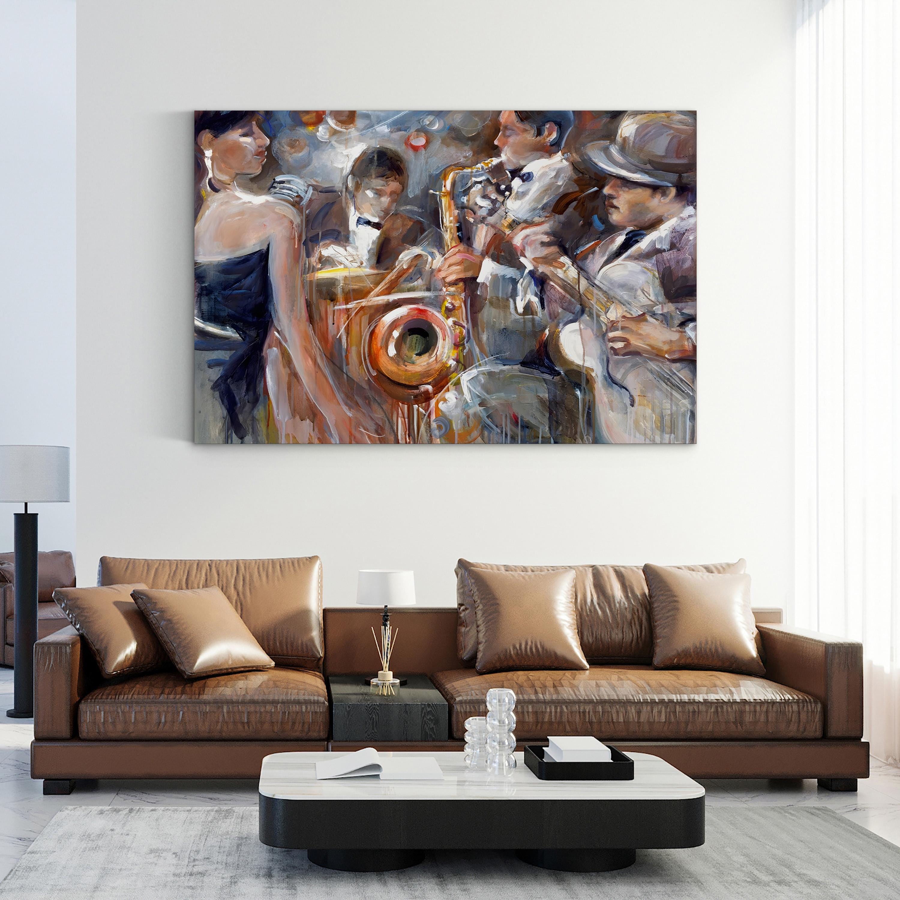 All About Jazz I by Marysia Burr | Contemporary Jazz Music Performance Wall Art