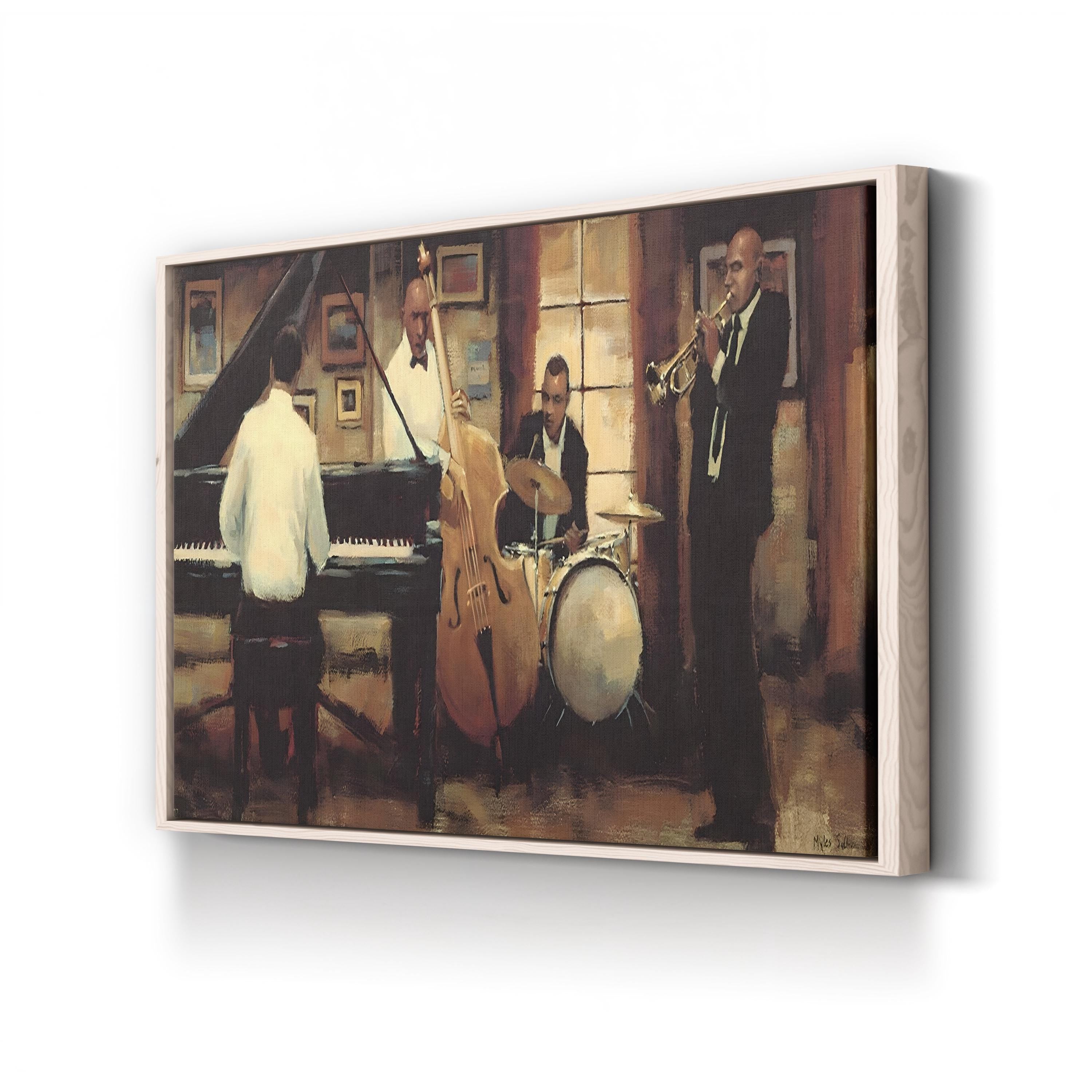 All That Jazz by Myles Sullivan canvas print in natural frame