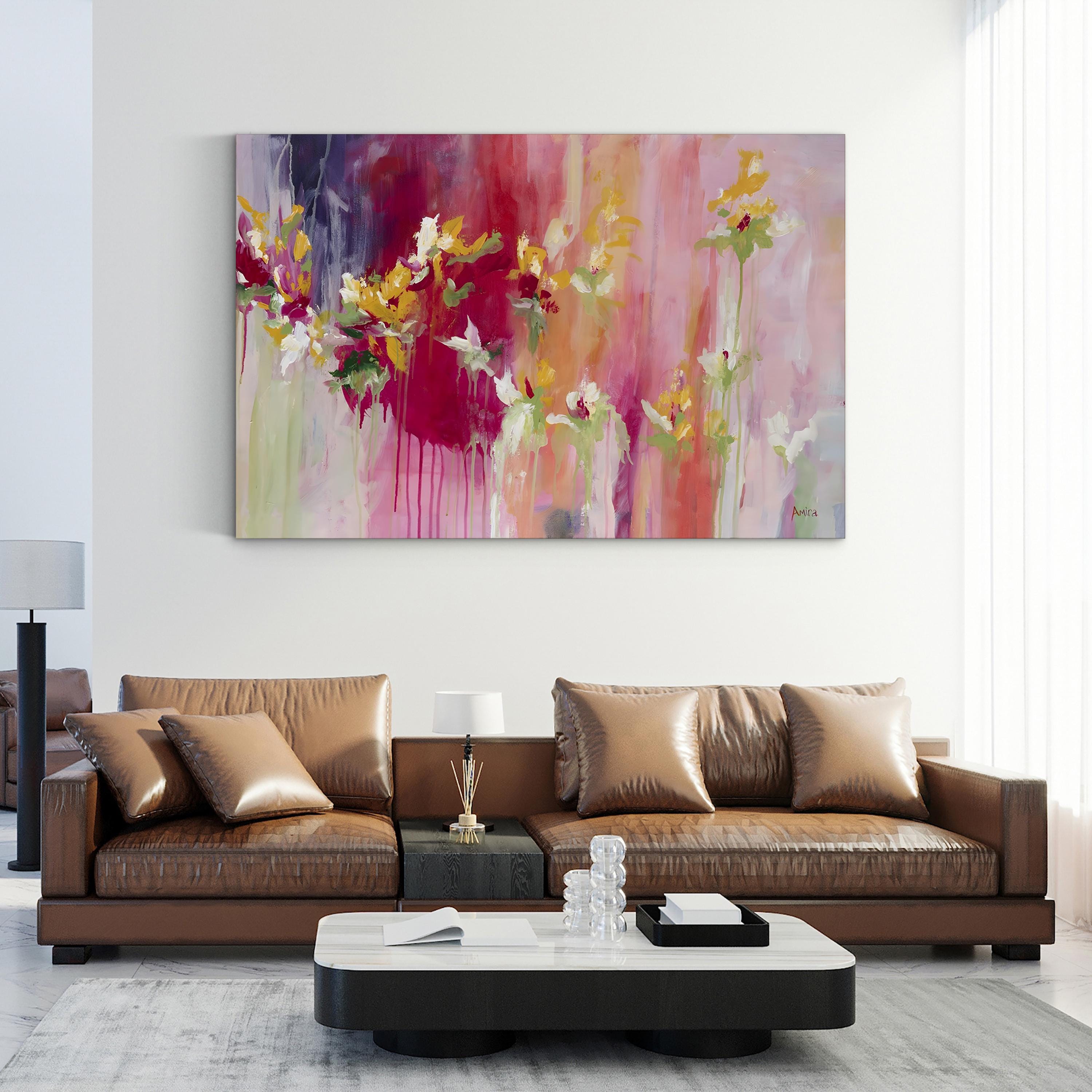 April Blooms, 2014 Wall Art by Amira Rahim – Contemporary Abstract Floral Canvas Print