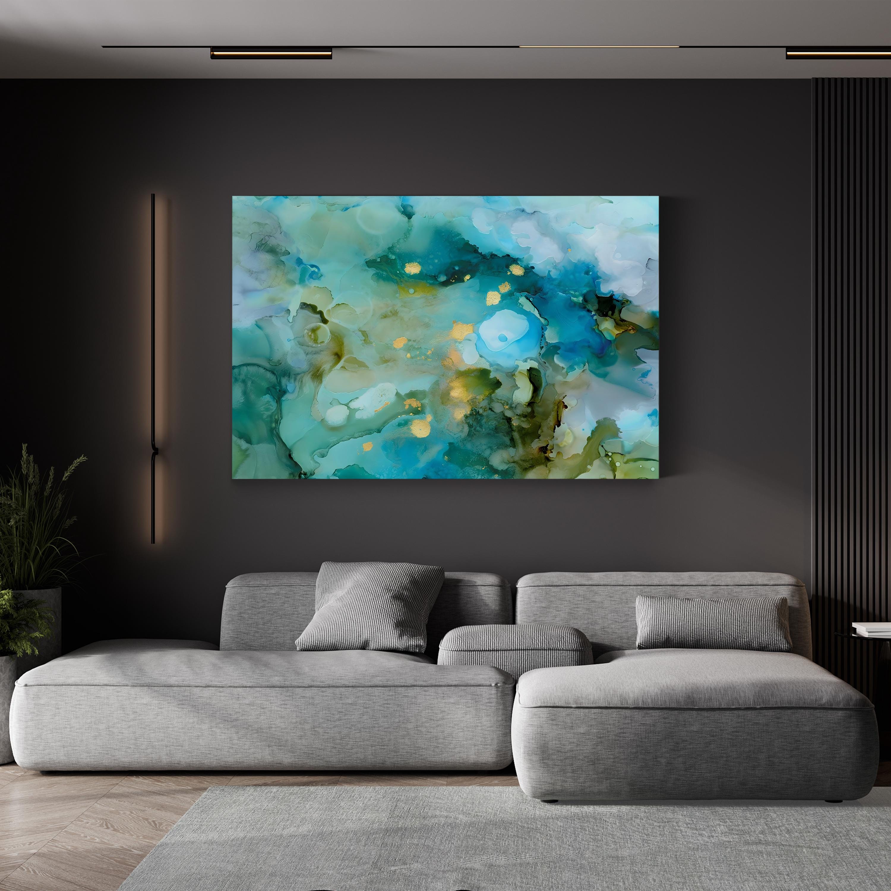 Aqua Brume II Wall Art by Victoria Borges