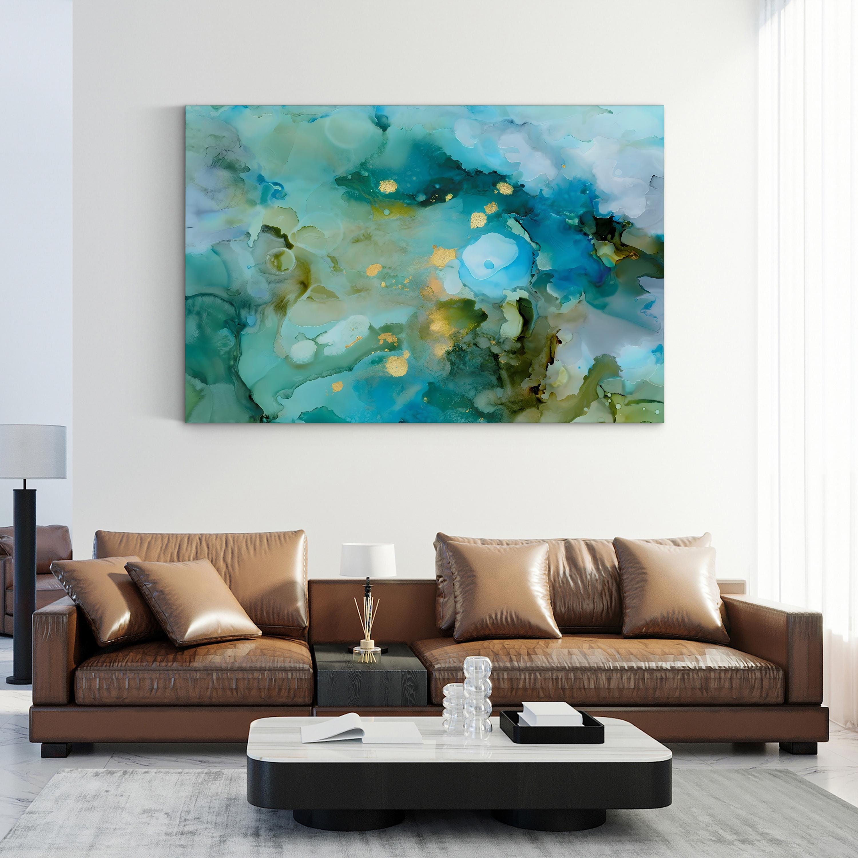 Aqua Brume II Wall Art by Victoria Borges