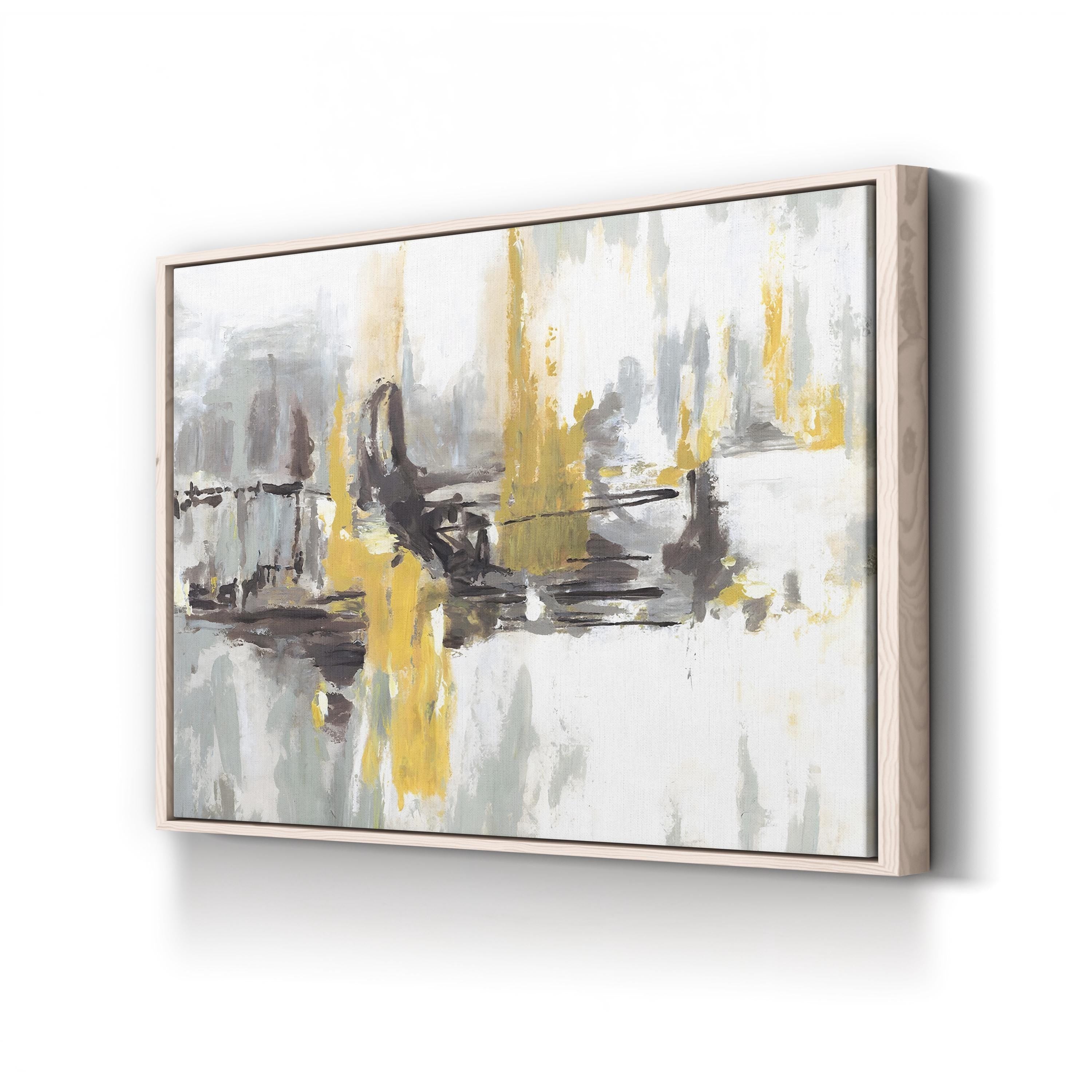 At the End of the Day – Circle Art Group Wall Art | Abstract Black, White & Yellow Canvas Print