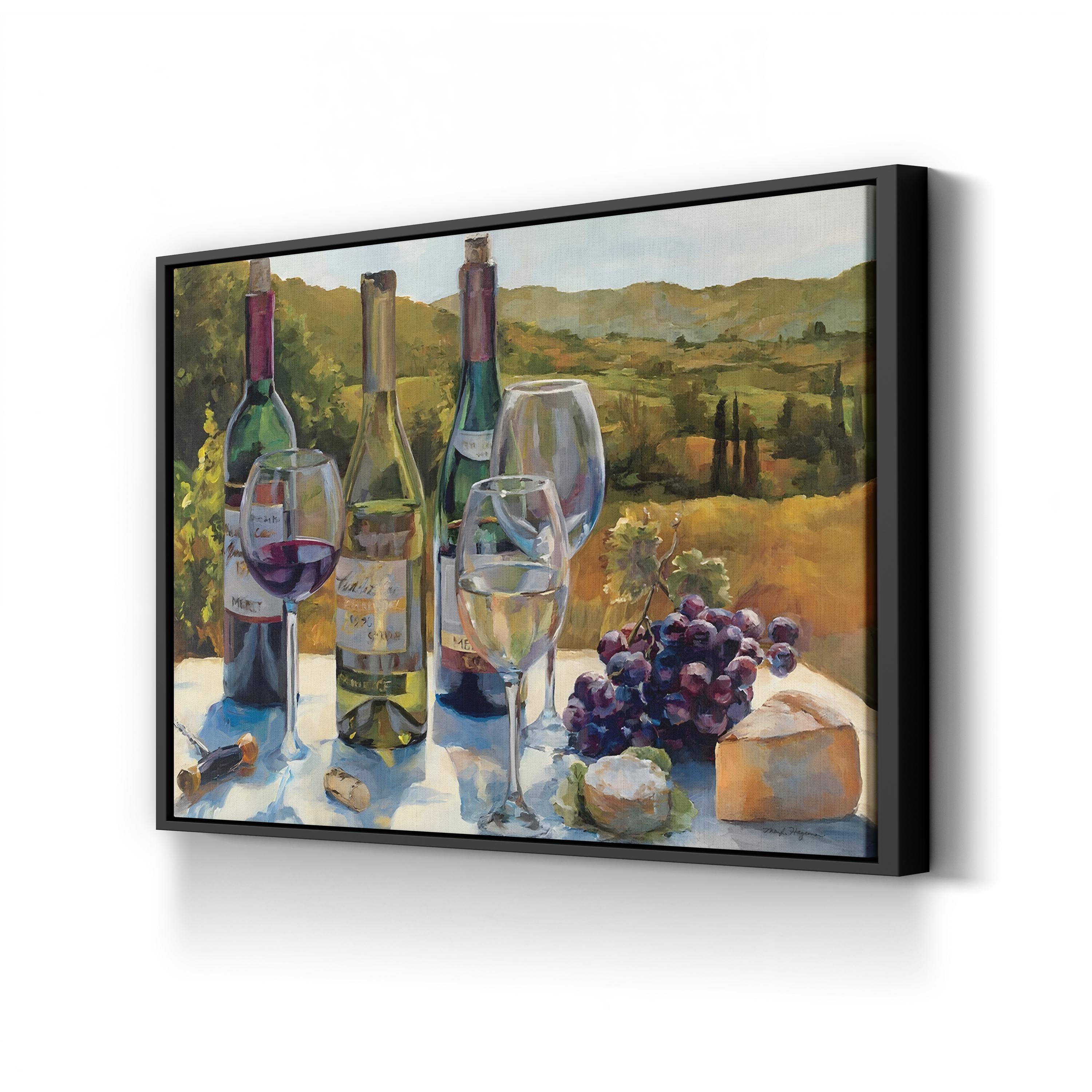 Wine Tasting in the Vineyard – Period Illustration Wall Art | Tuscan Kitchen Canvas Print