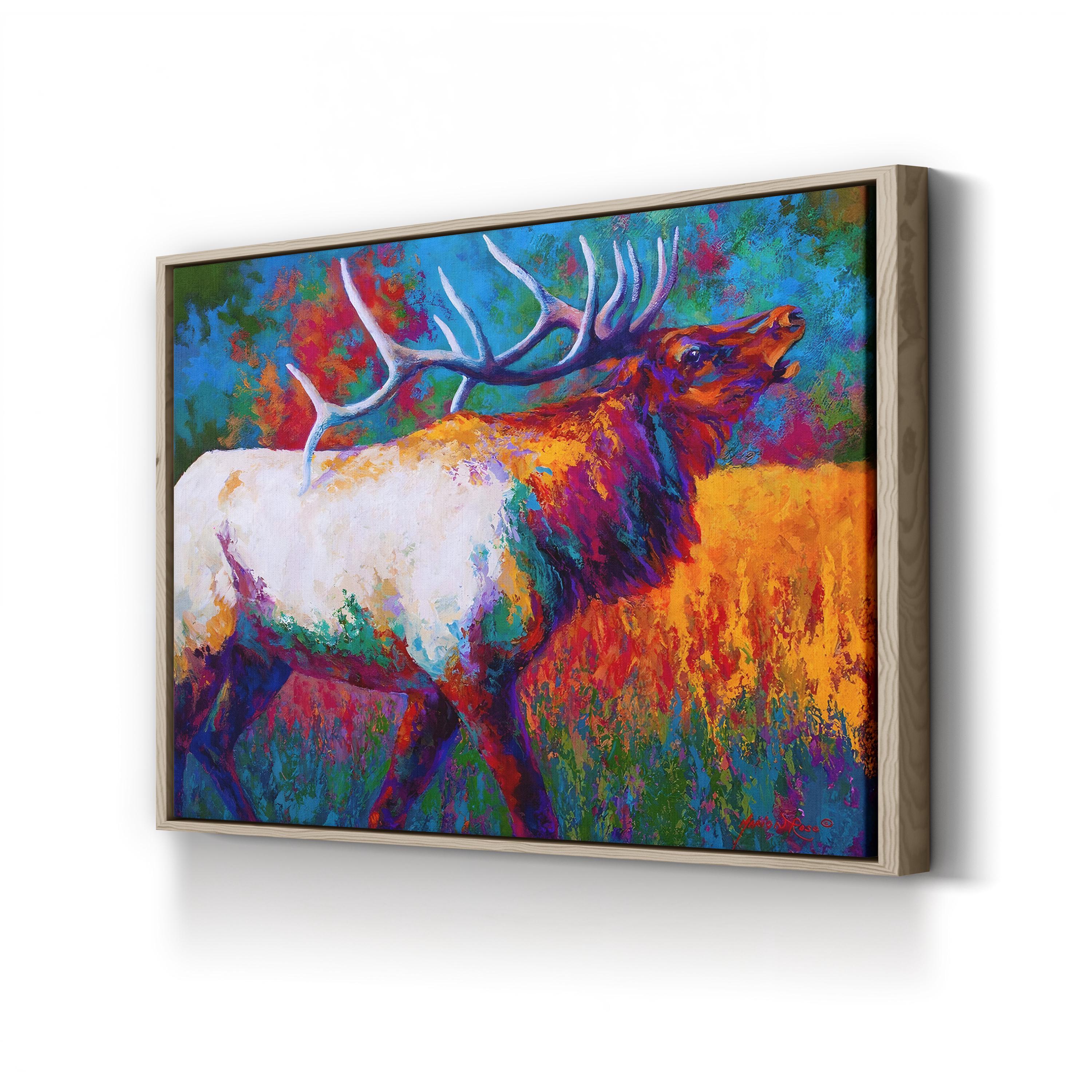 Autumn's Chorus Elk – Marion Rose Wall Art | Contemporary Wildlife Canvas Print