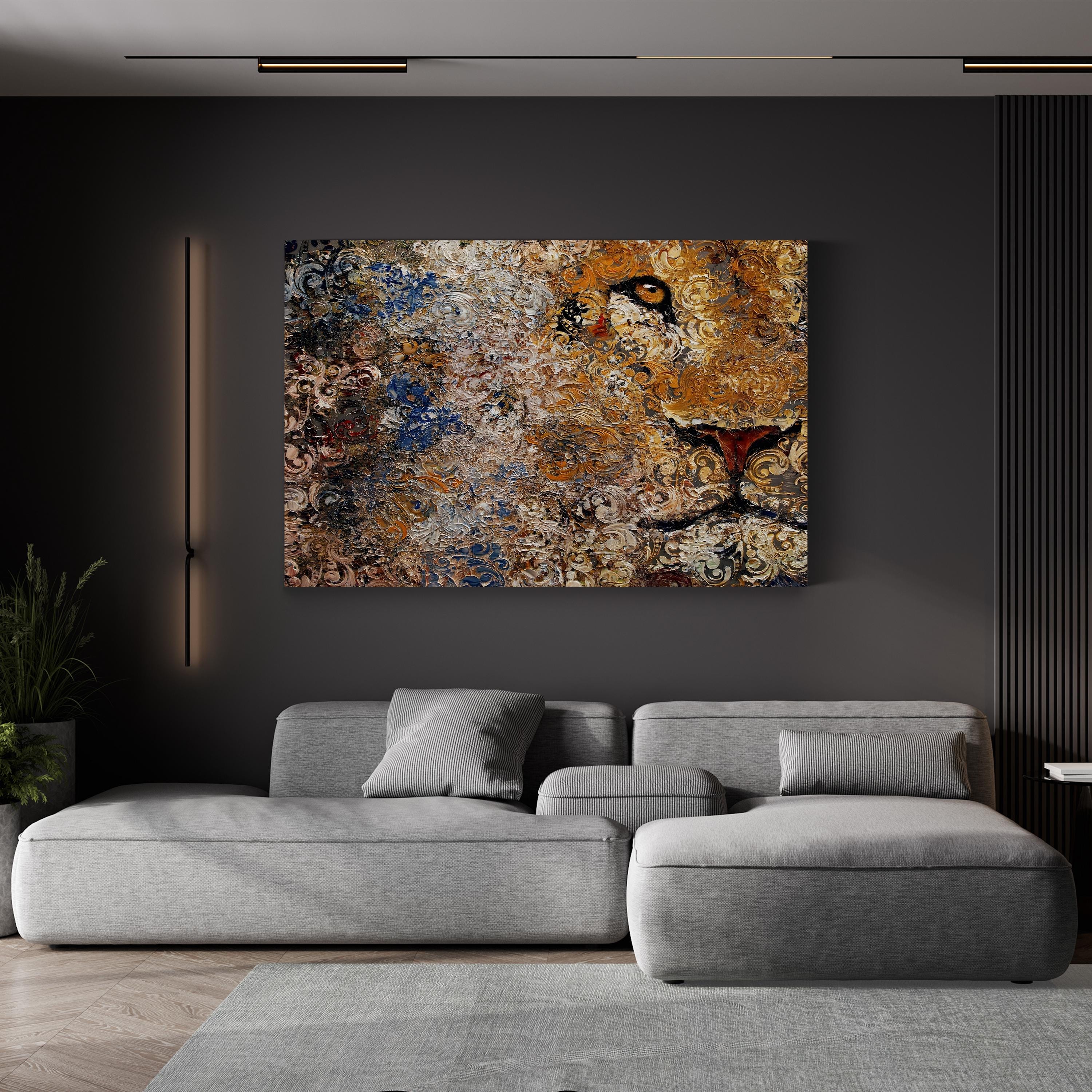 Barbary Lion Wildlife Portrait Wall Art by Michael Creese