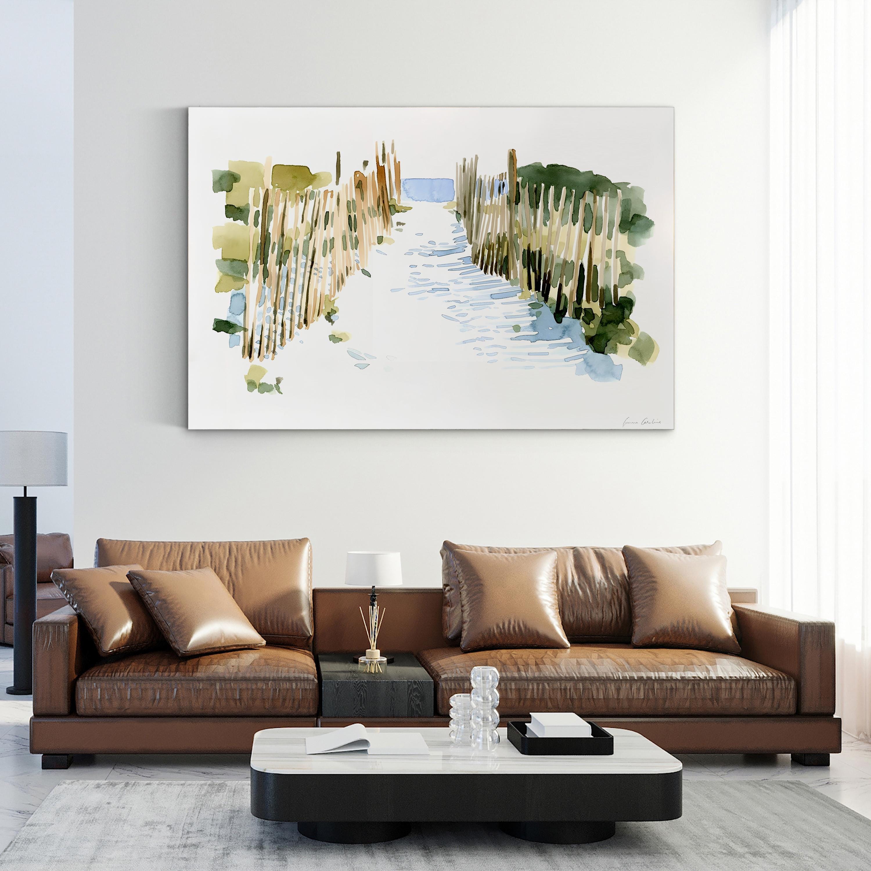 Beach Impressions I Wall Art by Emma Caroline | Contemporary Coastal Abstract Canvas Print